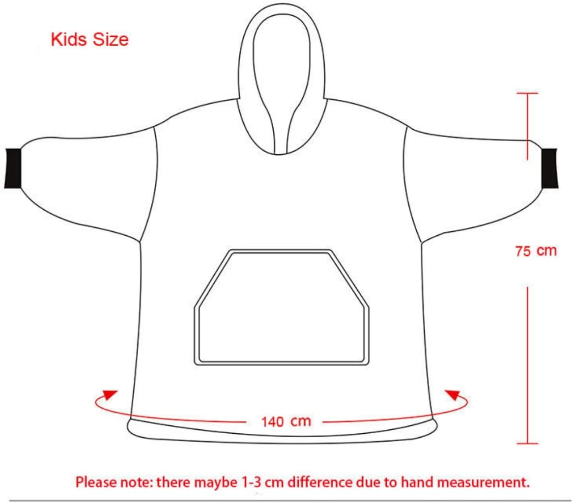 Costume Bay Oversized Wearable Blanket Hooded Fleece Hoodie Comfy Giant Warm Sweatshirt Ultra Plush with Front Pockets