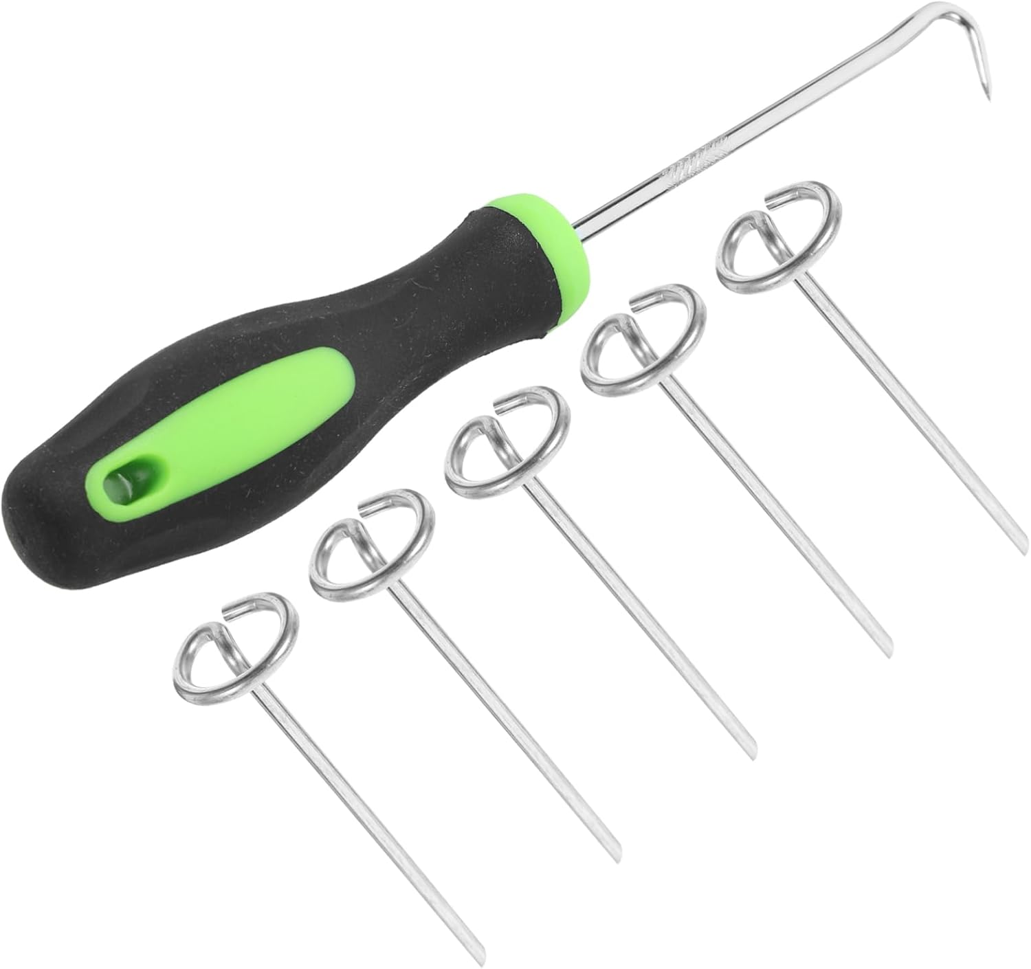 Sosoport Ground Nail Hook Combination Garden Stake Pins Heavy Duty Stainless Steel Landscape Fabric Stakes for Outdoor Landscaping image number 3