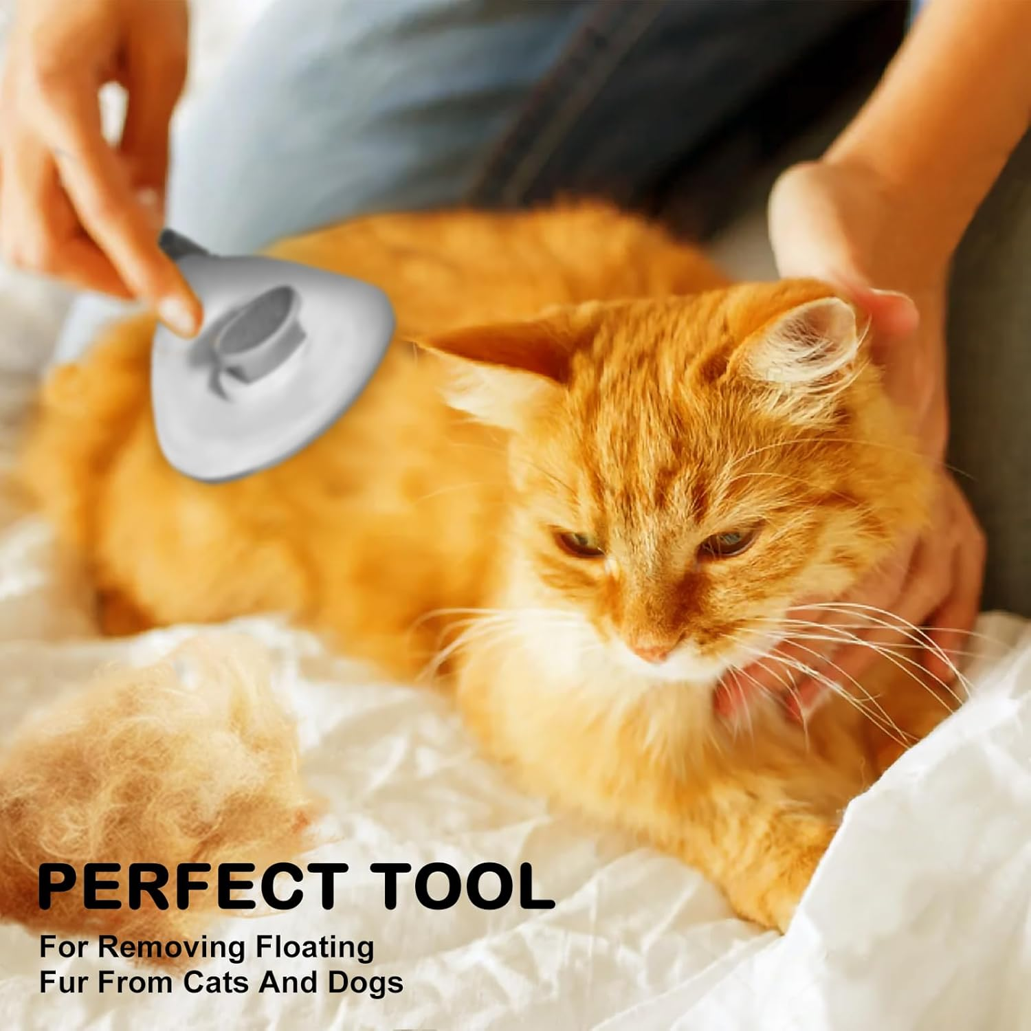 Cat Brush for Shedding and Grooming, Self Cleaning Slicker Brushes for Dogs and Cats Grooming Brush Tool, Bath Brush Hair Grooming Comb Hair Slicker Brush, Cats Dogs Brush Massage-Self Cleaning image number 6