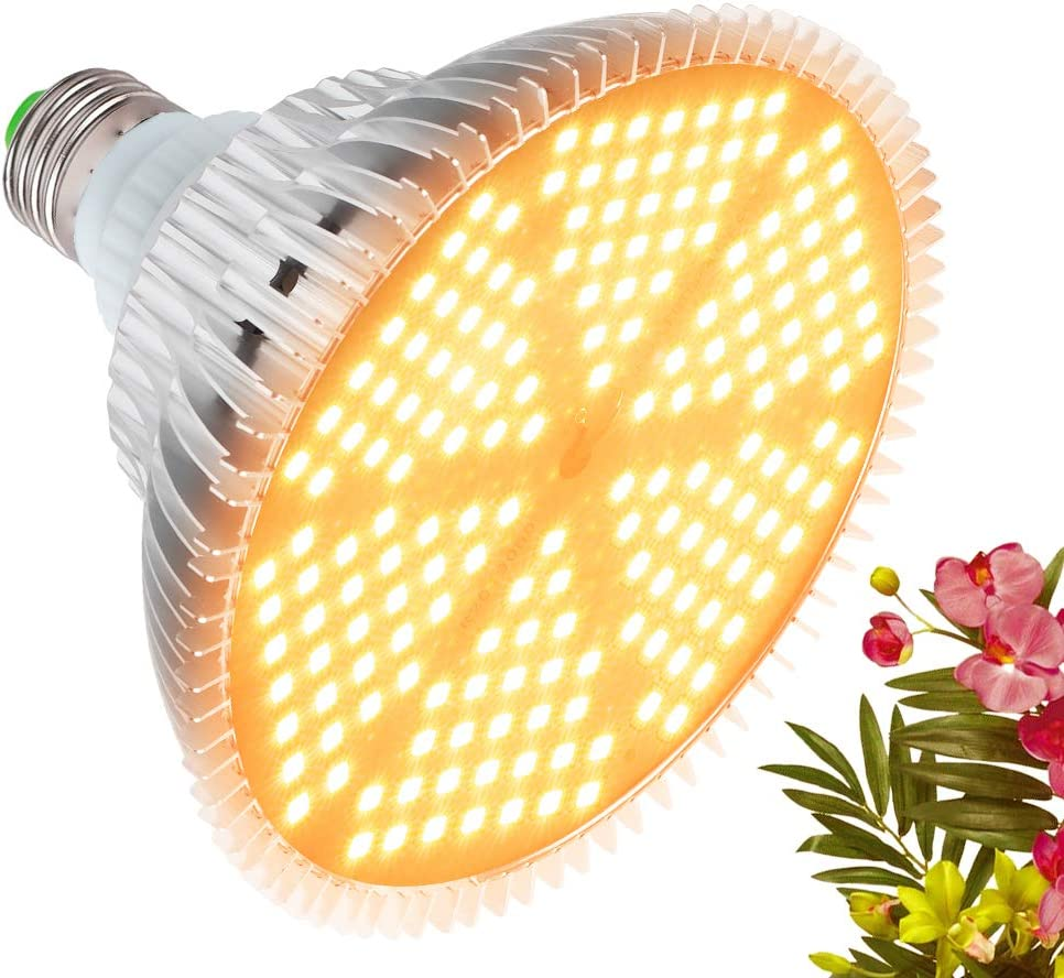 120W LED Grow Light Bulb, Sunlike Full Spectrum Plant Light Bulb 180 Leds Grow Lamp for Indoor Plants Vegetables and Seedlings, E26/E27 Base Grow Light for Greenhouse, Organic Soil, Hydroponics image number 1