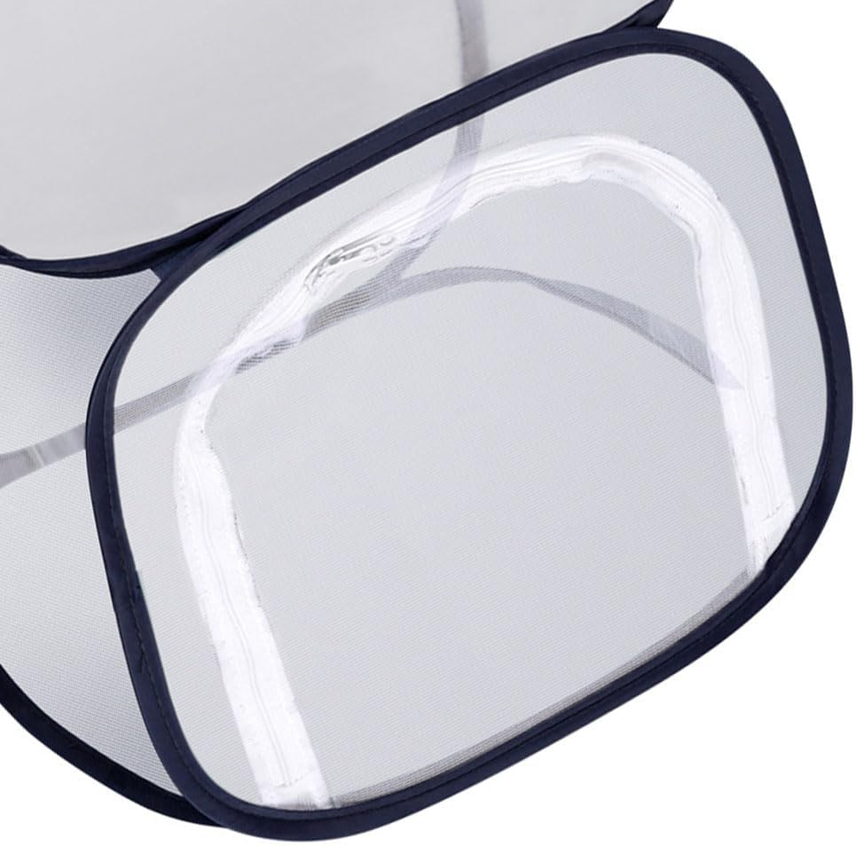 Insect and Butterfly Habitat Cage, 30&times;30&times;30Cm Stick Insect Enclosure, Outdoor Collapsible Butterfly Habitat Mesh Net Cage Terrarium image number 3