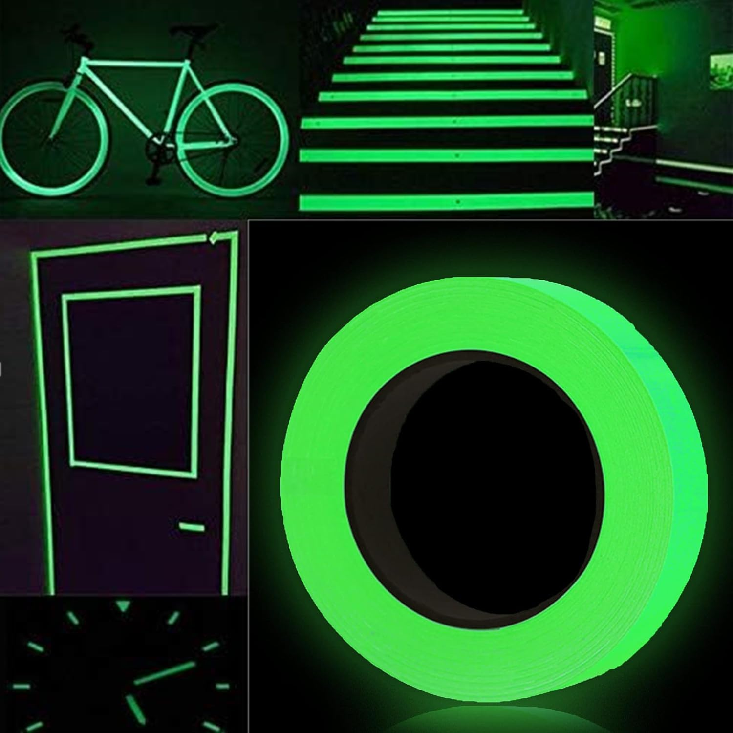Glow in the Dark Tape, Waterproof Glow Tape Glow in the Dark, Luminous Tape, Fluorescent Tape, Glow in Dark Duct Tape, Glow Tape for Stage Stair Outdoor (20Mmx10M) image number 1