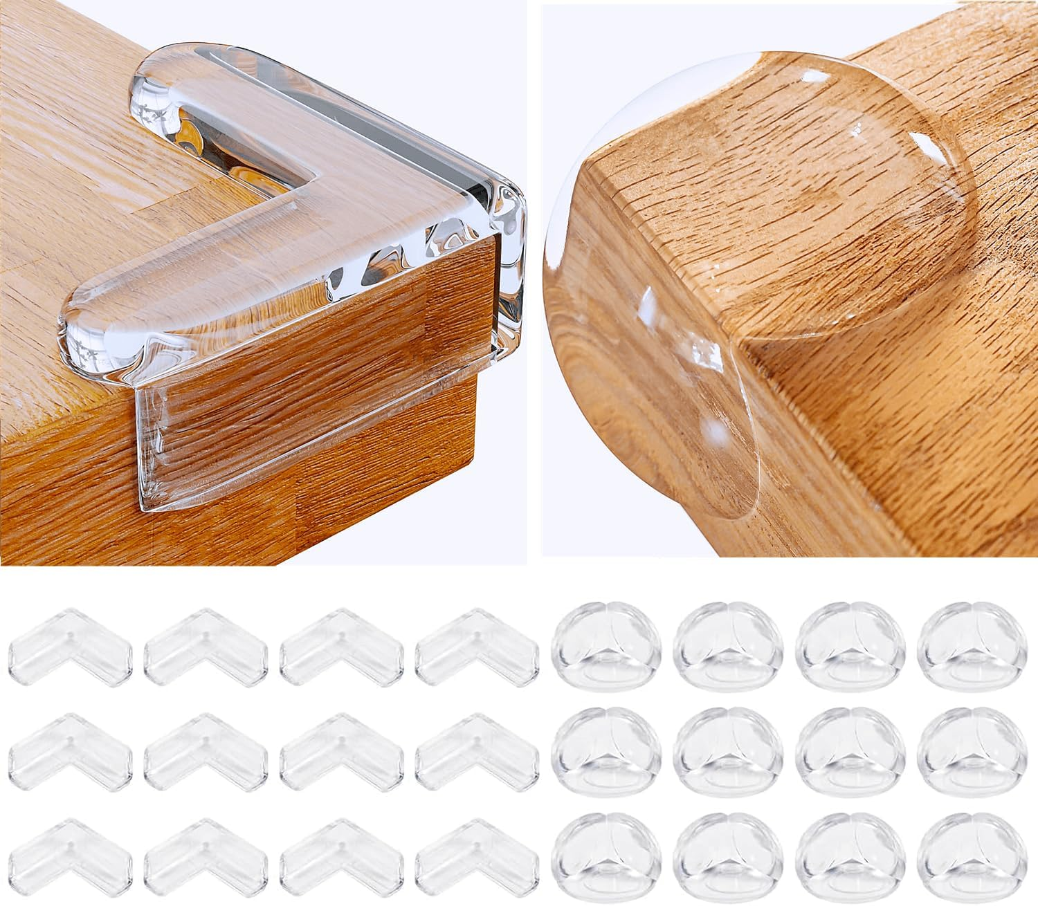 24 Pack Corner Protector for Baby, Clear Furniture Corner Guard,Edge Safety Bumpers for Table Edges and Sharp Corners ﻿ image number 3