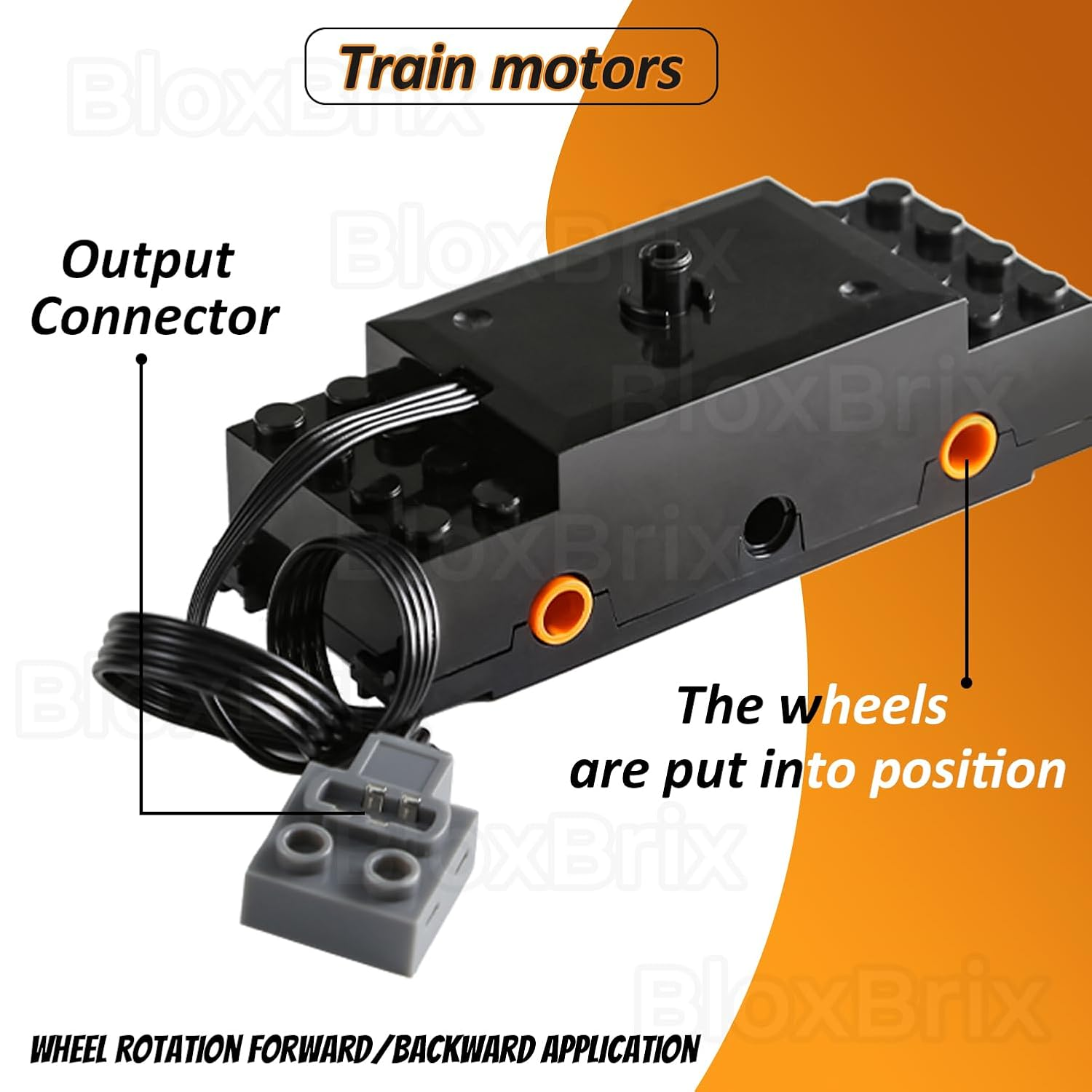 Bloxbrix 45 Pcs Power-Function Set Servo & Train-Motor Battery Technic-Parts Receiver Train Adjustable Speed ​​Motor, Motor Power Change Parts Applicable to Main Brands image number 3