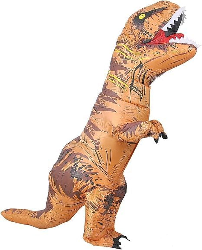 Inflatable Dinosaur Costume for Adluts/Kids, 1.5~1.9M/ 4.9~6.2FT / 120-140Cm/3.9-4.6Ft High Blow up Costumes for Halloween, Party, Cosplay, Christmas, Gift (Adult 150Cm~190Cm) image number 1
