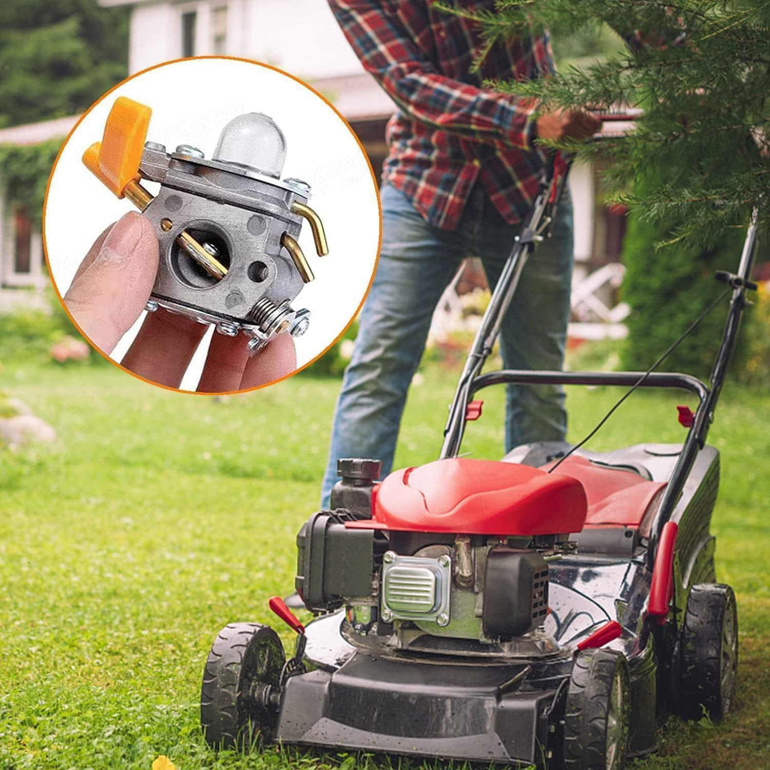 Clear Fuel Pump Carburetor Primer Bulb Cups, 20 Pack 2 Sizes Lawn Mower Replacement Parts Pump Bulb,Carburettor Pump Primer Bulbs image number 5