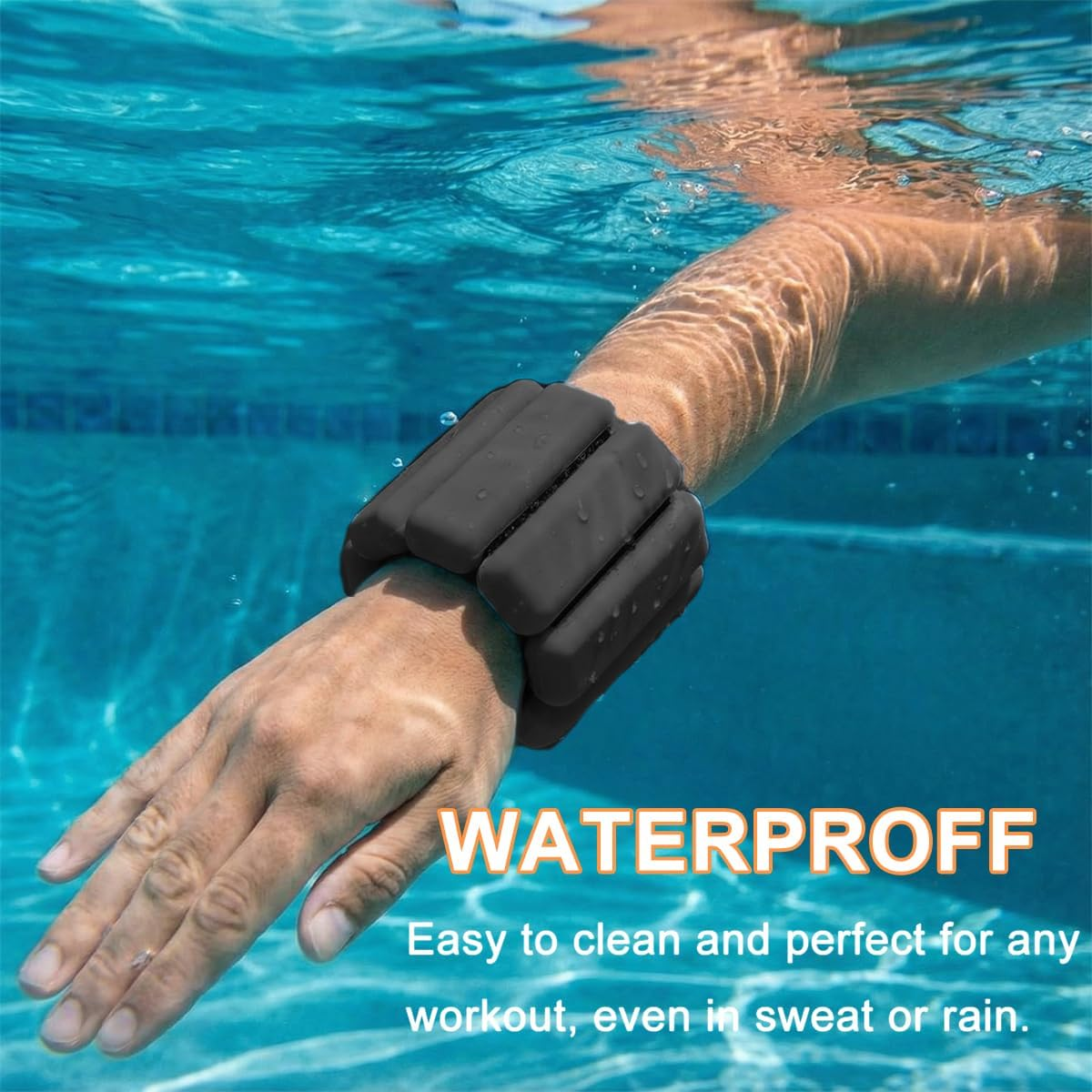 Wearable Wrist&Ankle Weights - (2Lb/Pair&4Lb/Pair),Silicone Bracelet Wrist Bangles for Men Women,Workout Resistance Weights for Exercise,Jogging,Yoga,Gym,Strength Training image number 4