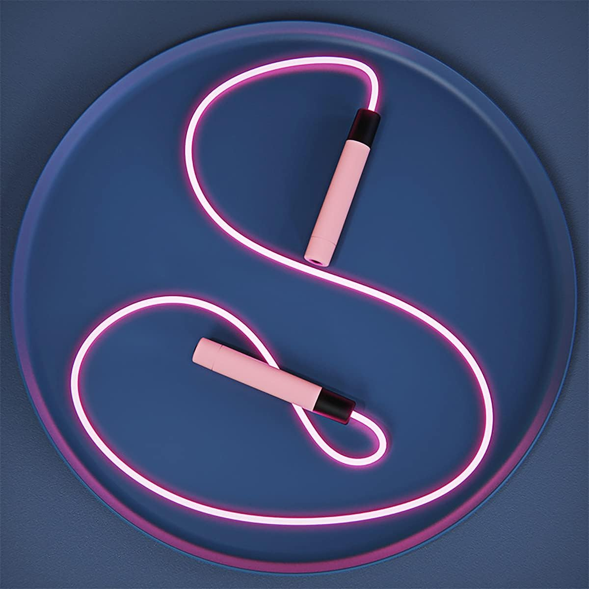 Jump Rope,Glowing Skipping Rope,Silicone Handles Fast Speed Rope LED Light up without Tangles,For Basic Jumping Training for Women Men Workouts,Fitness,Girls Women Men Working Out Exercise Weight Loss