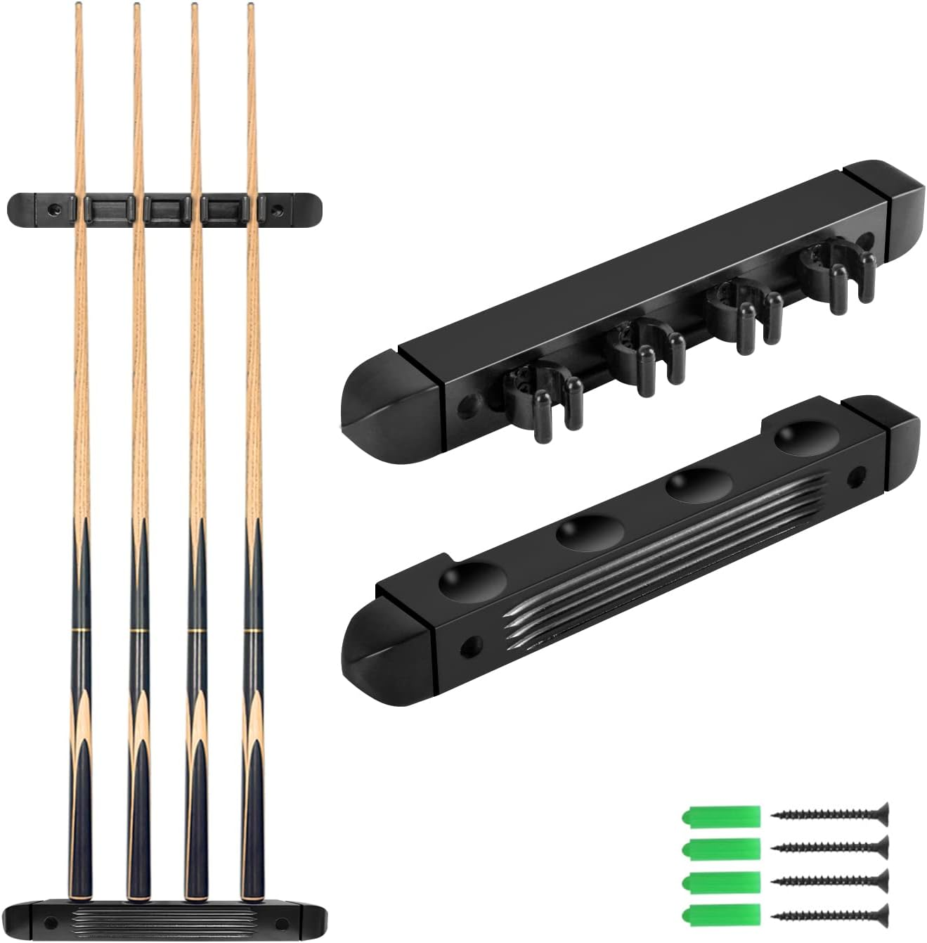 Billiard Cue Wall Rack (Black Color, 4 Cue) image number 4