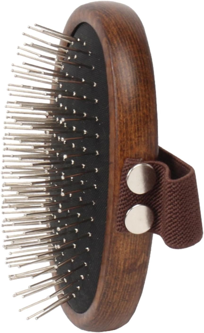 Portable Cat Dog Brush Detangling Home Metal Bristles Daily Grooming Wooden Comb image number 5