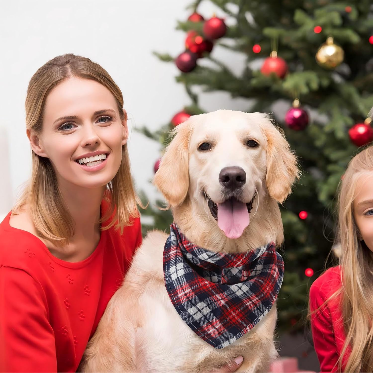 Dog Bandana 9 Pack-Dog Bandanas Boy, Girl, Premium Durable Soft Lightweight Fabric, Adjustable Plaid，Dog Bandanas Scarf for Puppy Small Medium Large Dogs (L-27.5X18.9X18.9 Inch) image number 6