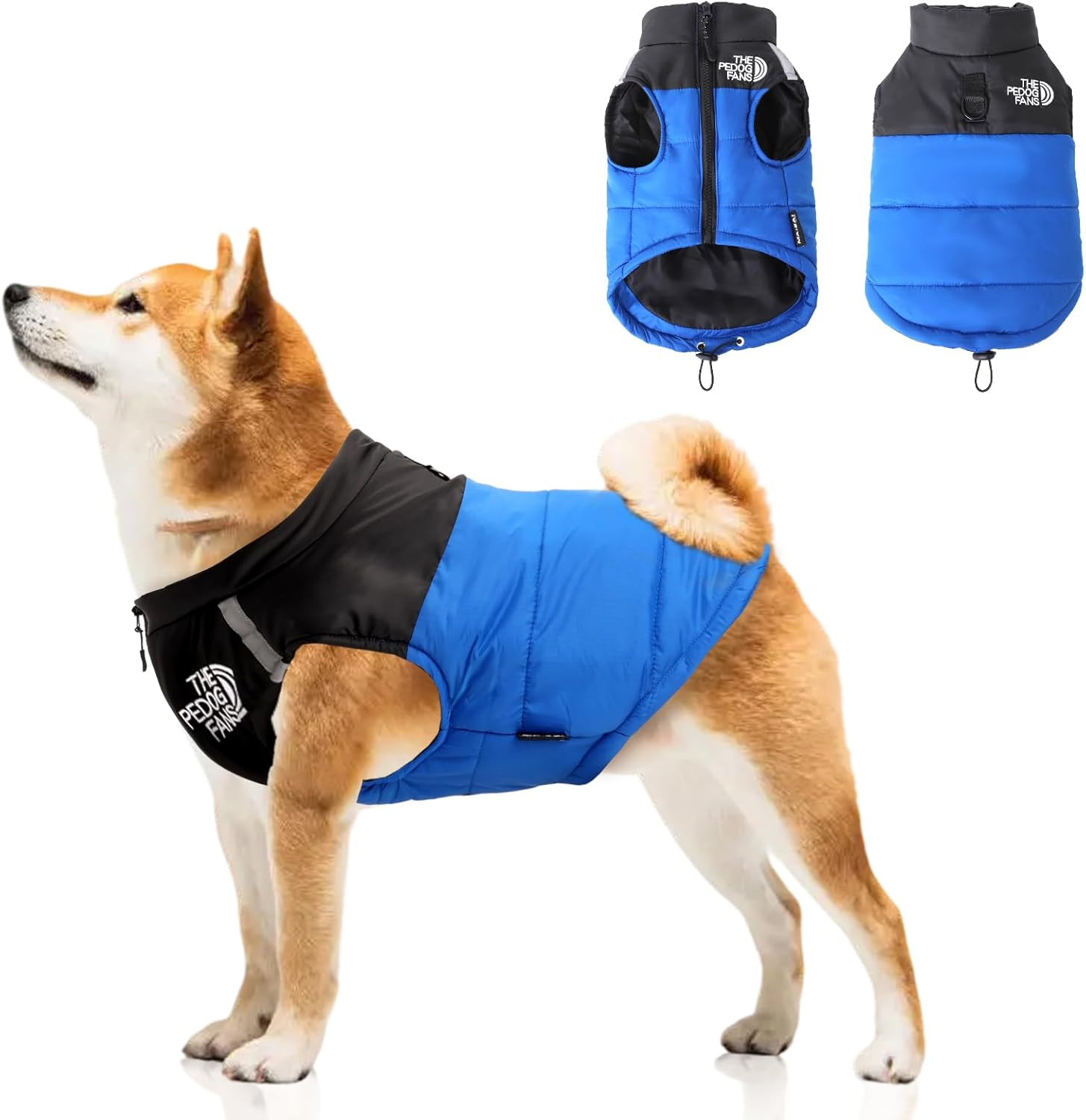 Dog Coat - Water Resistant, Windproof Winter Warm Dog Clothes for Small Medium Dogs 2.2-19.8Lb,Dog down Jacket with Leash D-Ring Outdoor (Grey, M)