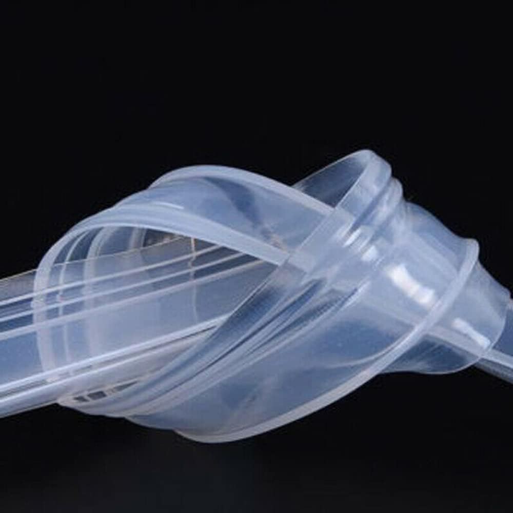 Shower Door Seal Strip, 78.7" Soft Frameless Glass Shower Door Sweep Side Seal to Stop Shower Leaks U Type,Fit for 10Mm (3/8&rdquo;) Glass Door Translucent image number 2