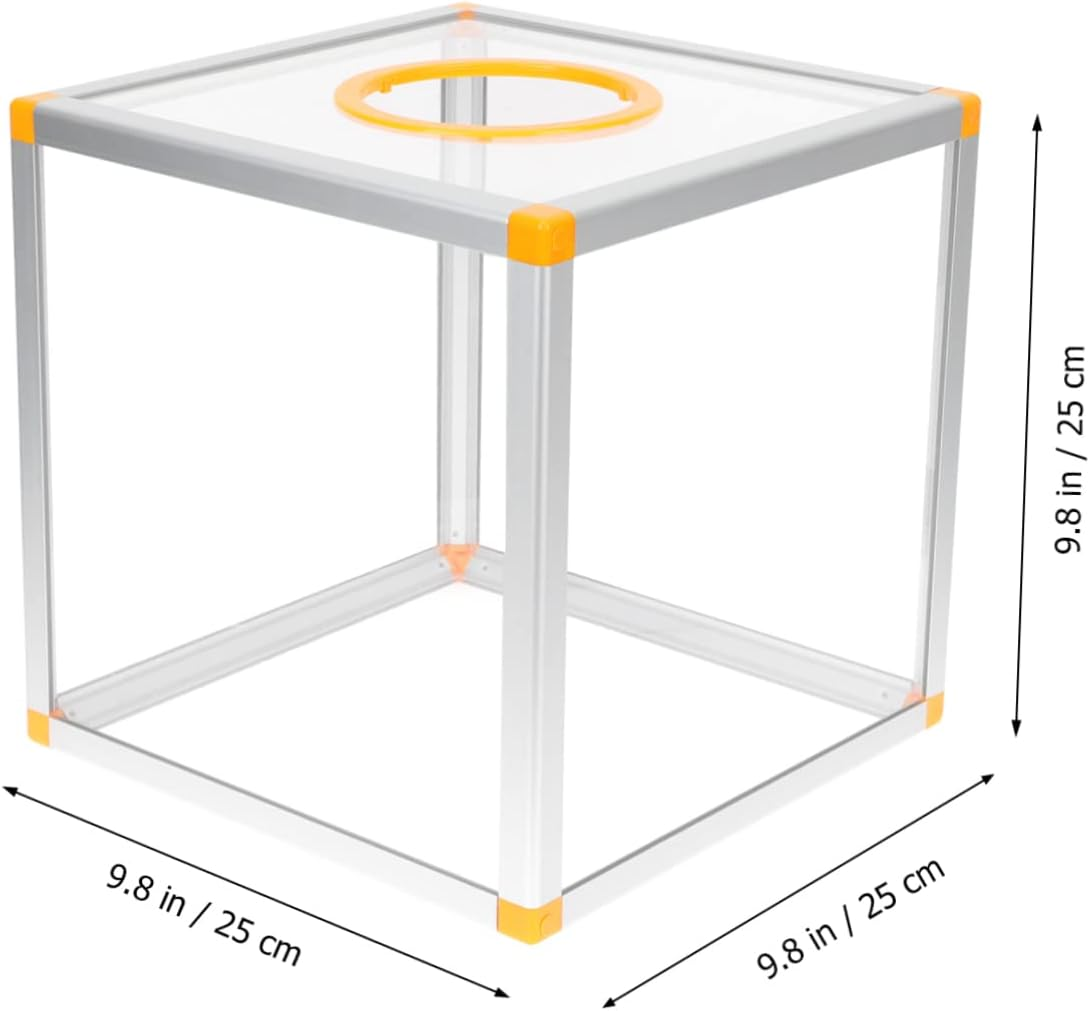 STOBAZA Box Aluminum Alloy Donation Box Festive Red Raffle Tickets Red Mailbox Raffle Ticket Raffle Supplies Key Special Box Raffle Game Case Collection Box Metal Container Drop Box image number 1