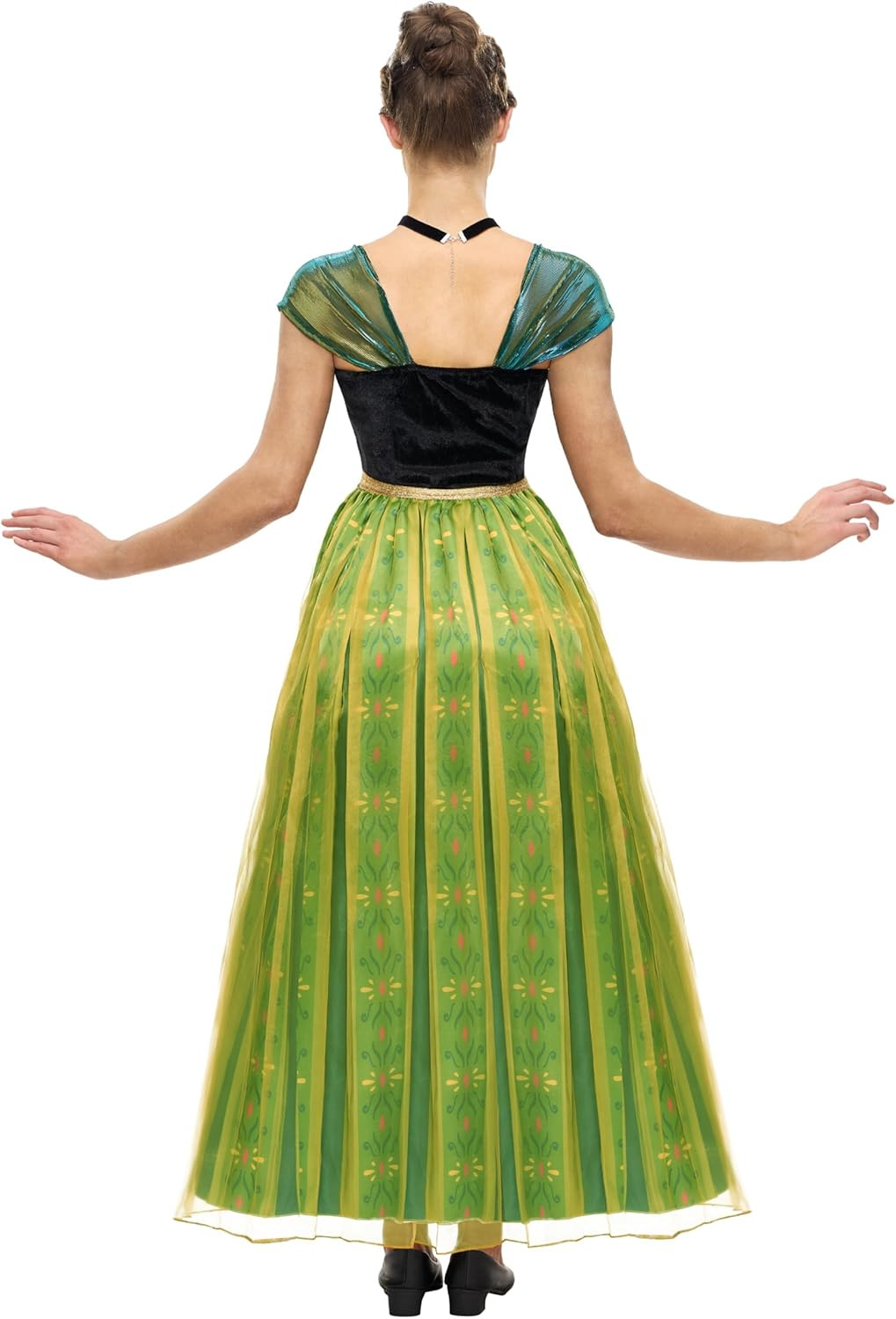 Spooktacular Creations Adult Princess Costume, Halloween Women Coronation Dress Costume, Green Princess Dress image number 3