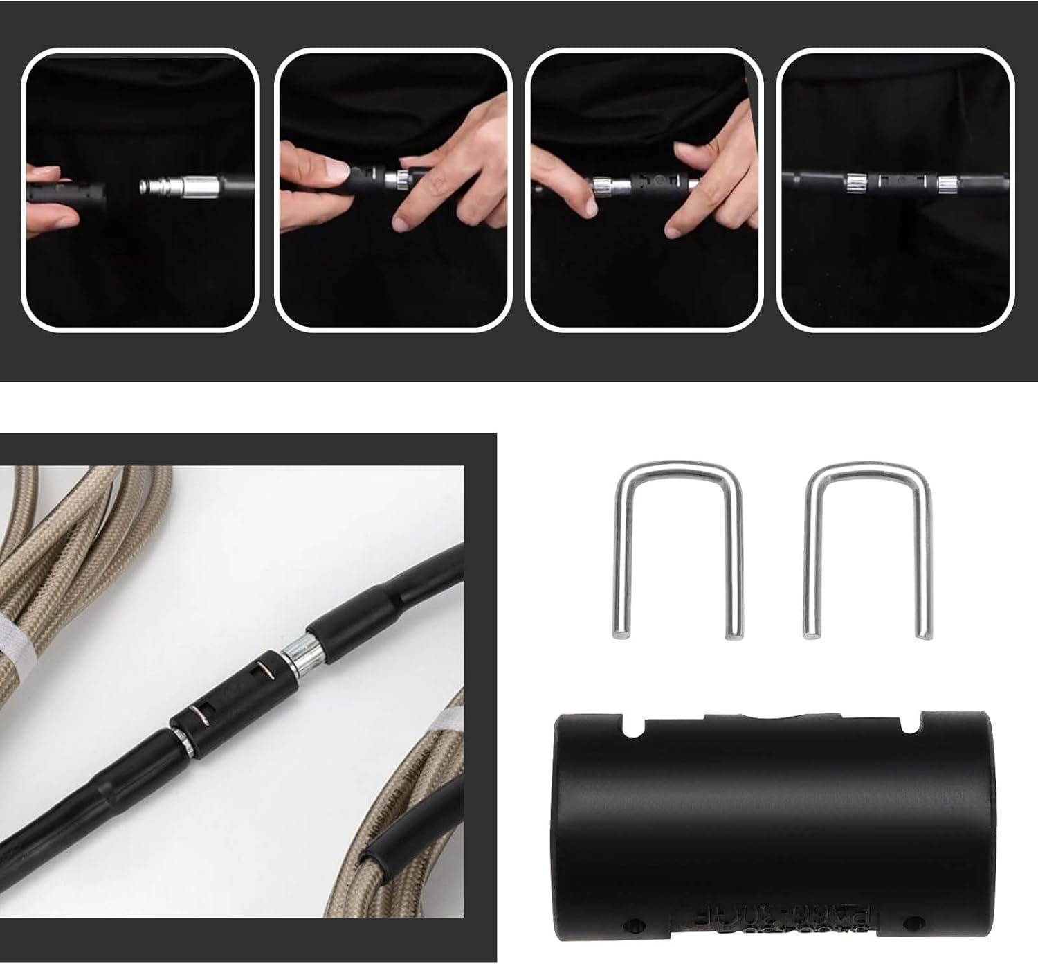 2PCS Pressure Washer Gun Adapter Compatible with Bosch 37.8X19.6Mm High Pressure Cleaning Hose Extension Connector for Gardens and Yards Black image number 6