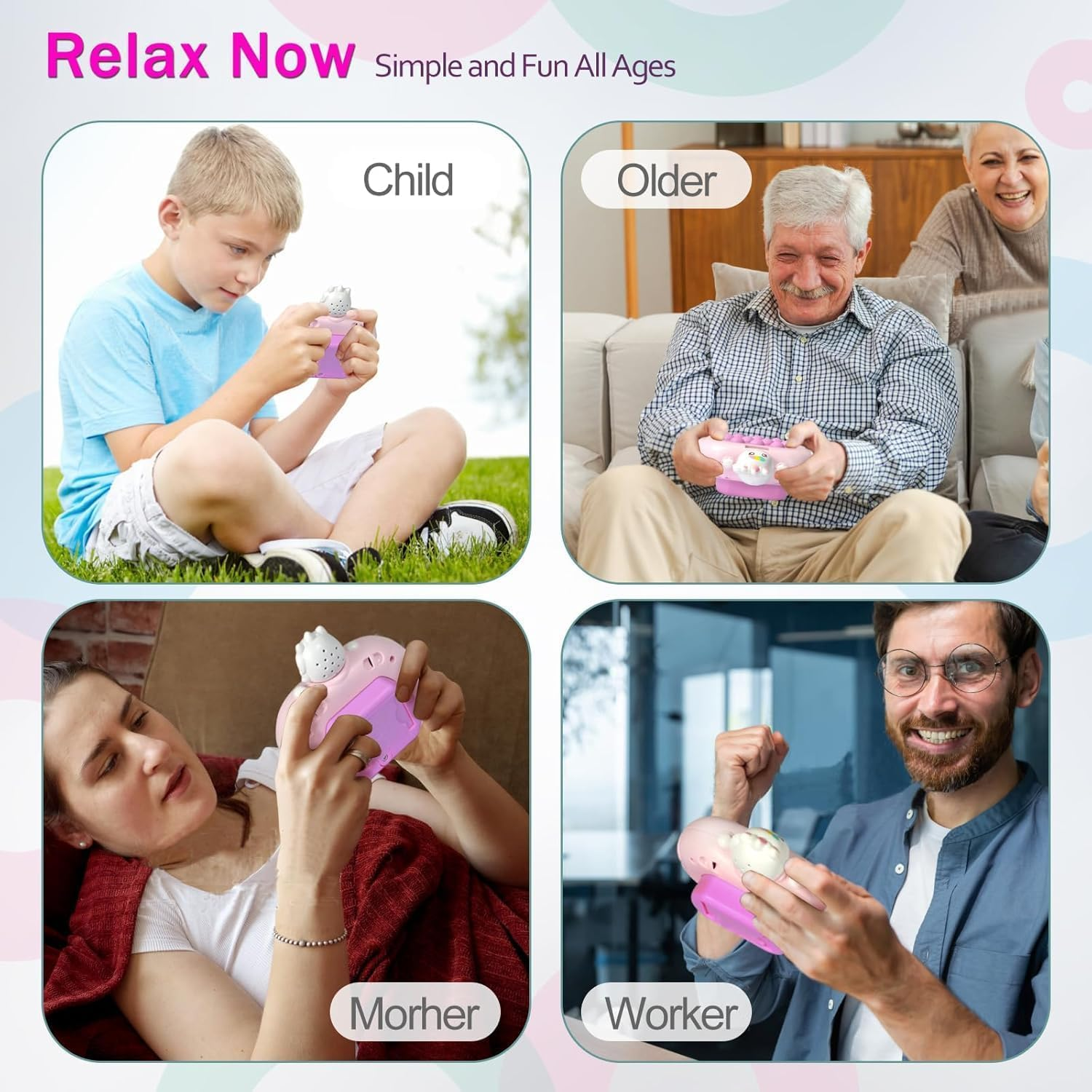 Handheld Game for Kids 6-8, Pop Game It Fidget Toys for 8-12, Quick Push Game, Bubble Stress Pop Light up Toys for Autistic Children Adults, Xmas Birthday, Teens, Adults image number 1