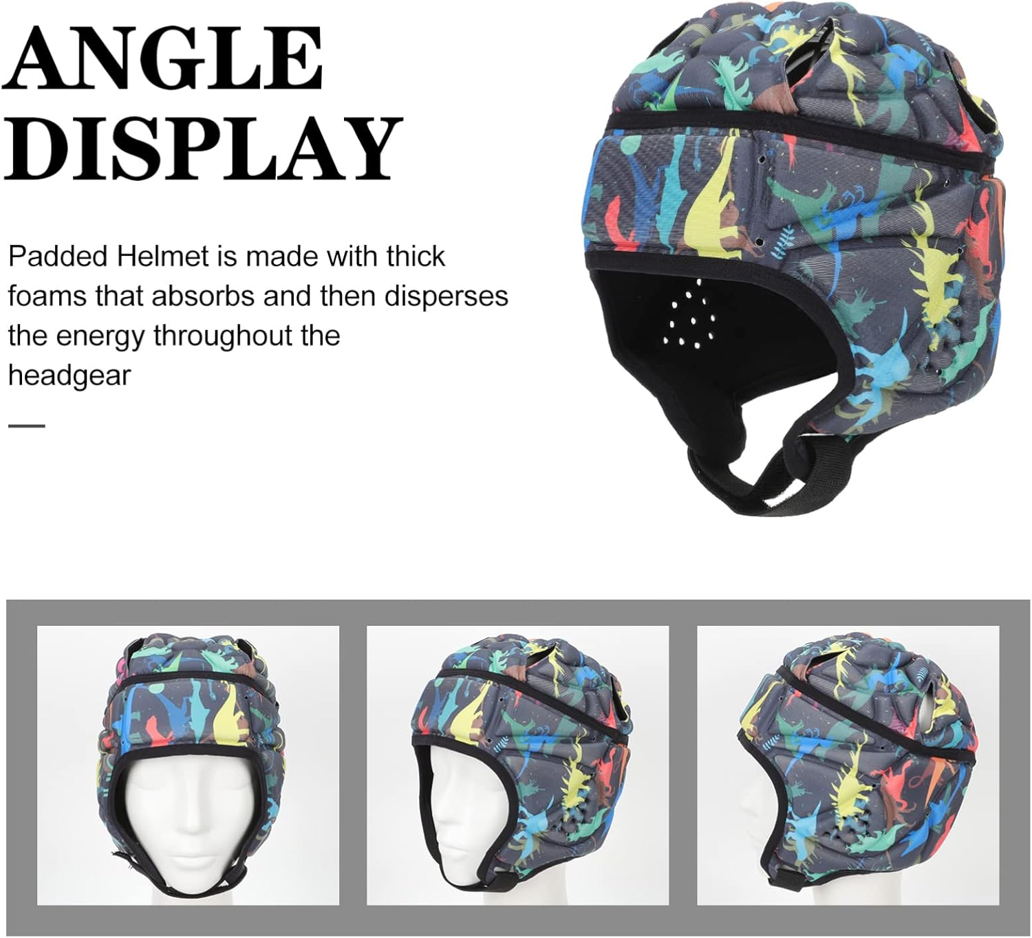 BESPORTBLE Rugby Helmet Padding for Sports Safety Soft Protective Gear for Goalkeepers Breathable Design for Rugby Soccer Baseball and Roller Skating Color image number 6