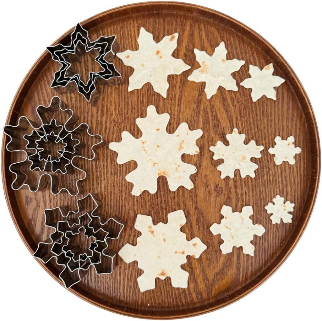Snowflake Cookie Cutter Set-9 Pieces-1.2" to 4"-Christmas Cookie Cutters-Snowflake Cutter Fondant Baking Molds for Cake Cupcake image number 5