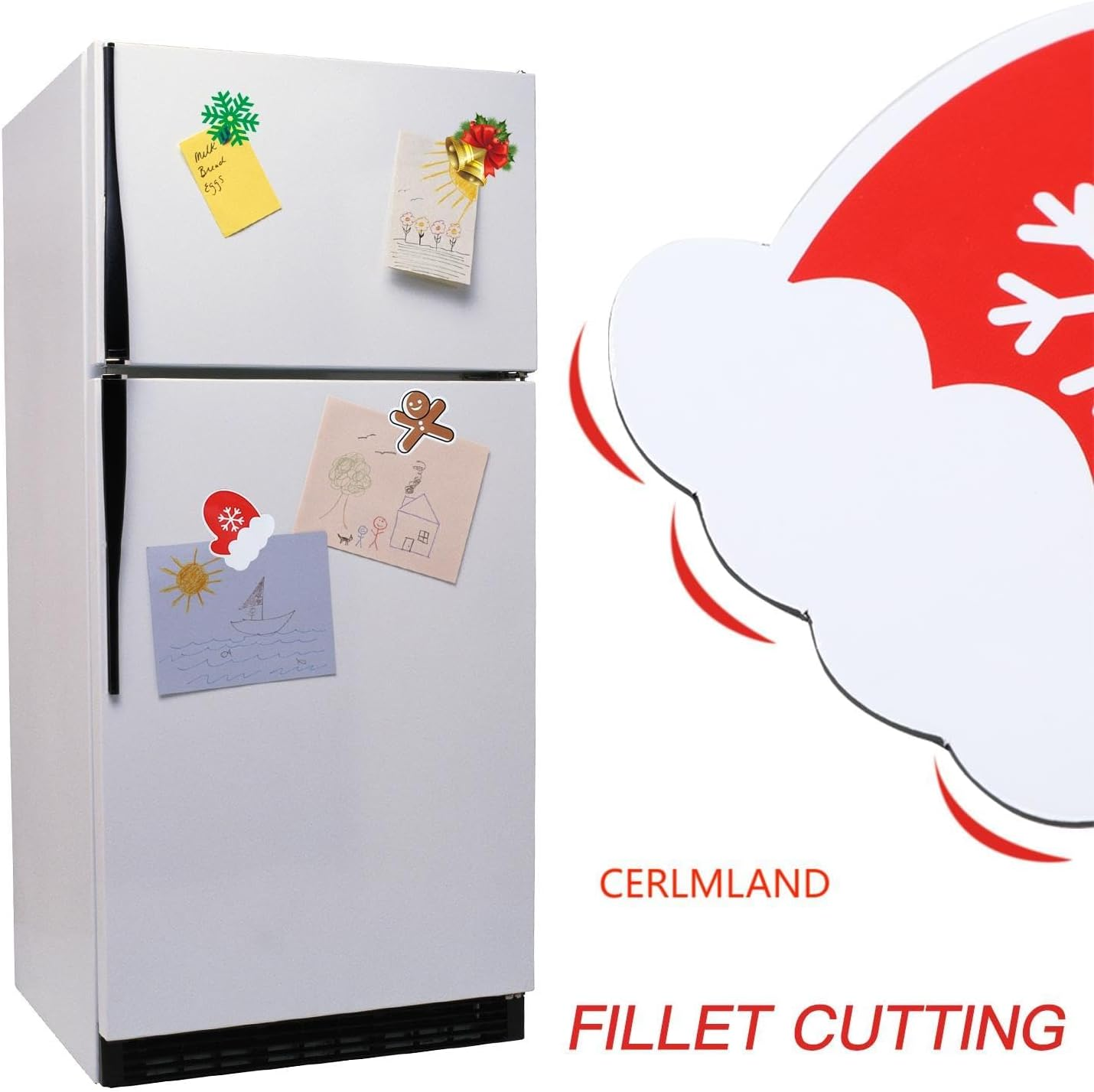 ZANZER Christmas Decorations Santa Claus Fridge Magnet Refrigerator-Stickers Refrigerator Magnets Decorations image number 6