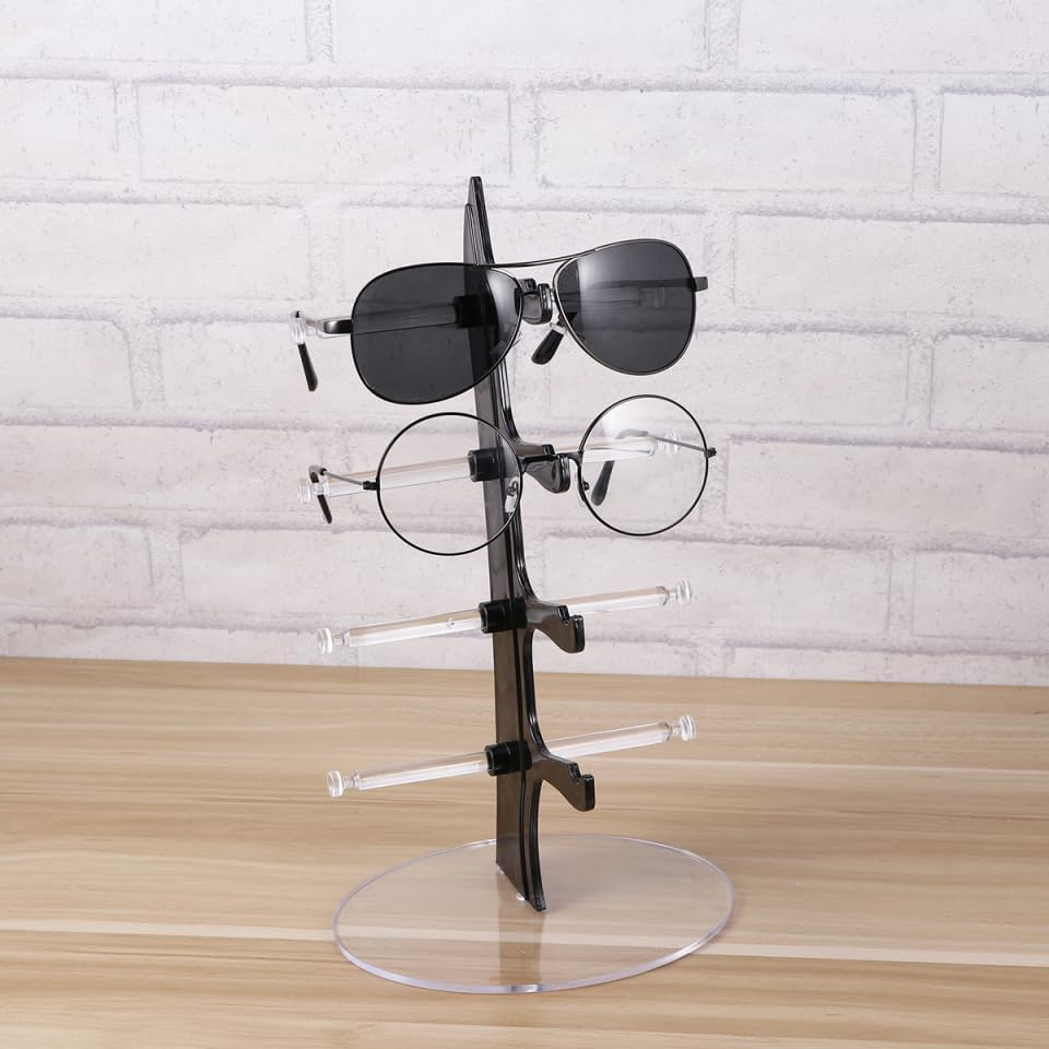 Alipis Desktop Organizer Eyeglasses Display Stand for Sunglasses Home Shop Storage Rack Black Easy to Install Multi-Purpose Holder for Jewelry Eyewear image number 5