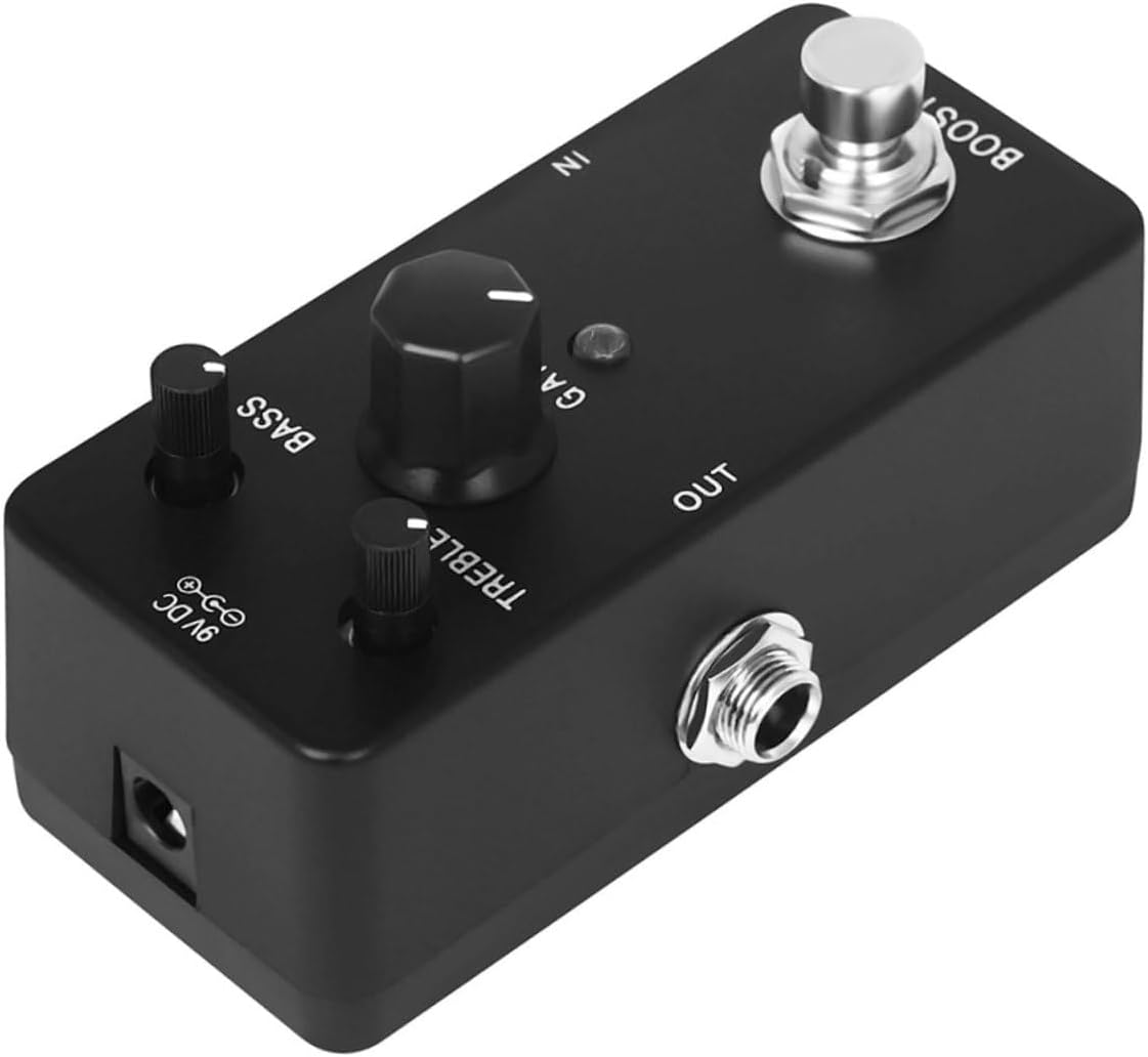 Kisangel Electric Guitar Effects Delay Pedal Analog Stereo Delay Guitar Pedals High Gain Pusher Effect Accessory Power Supply