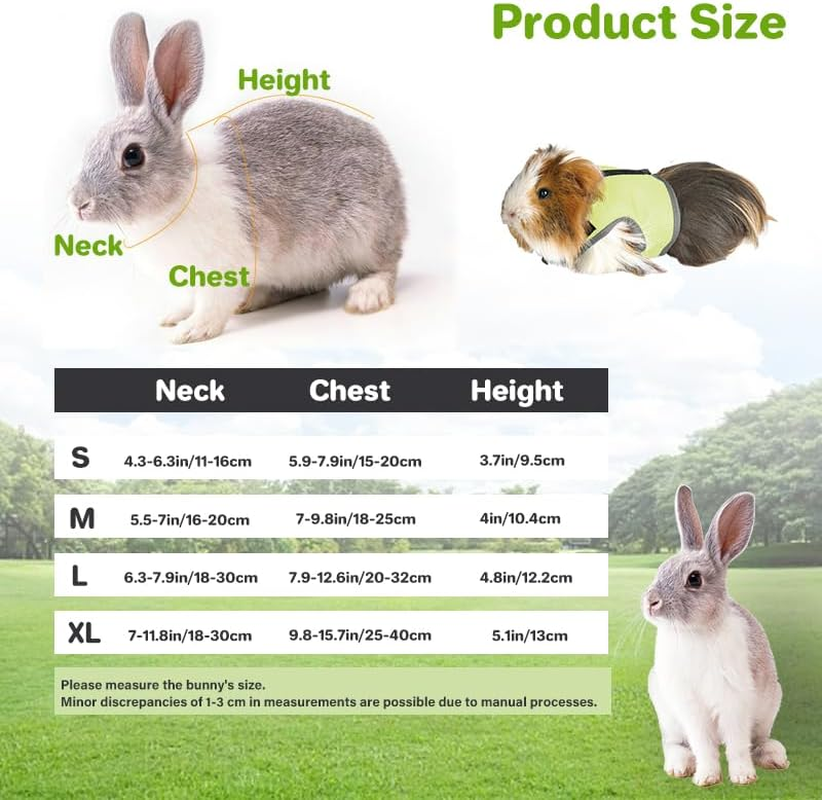 AIMALL Small Animal Harness Guinea Pig Forret Hamster Rabbit Squirrel Vest Clothes Lead, Adjustable Small Animal Harness Vest image number 6