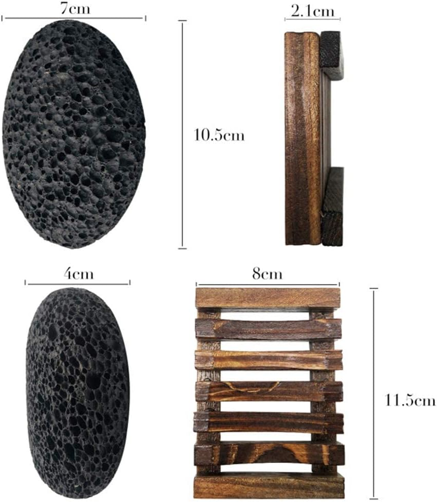 Pumice Stone for Foot, Natural Earth Lava Shower Pumice Stone Black, Exfoliating Rock for Feet, Pedicure Rocks, Stone for Skin Scrubber, Pedicure Exfoliator Tools Scrubber Health Foot Care image number 1