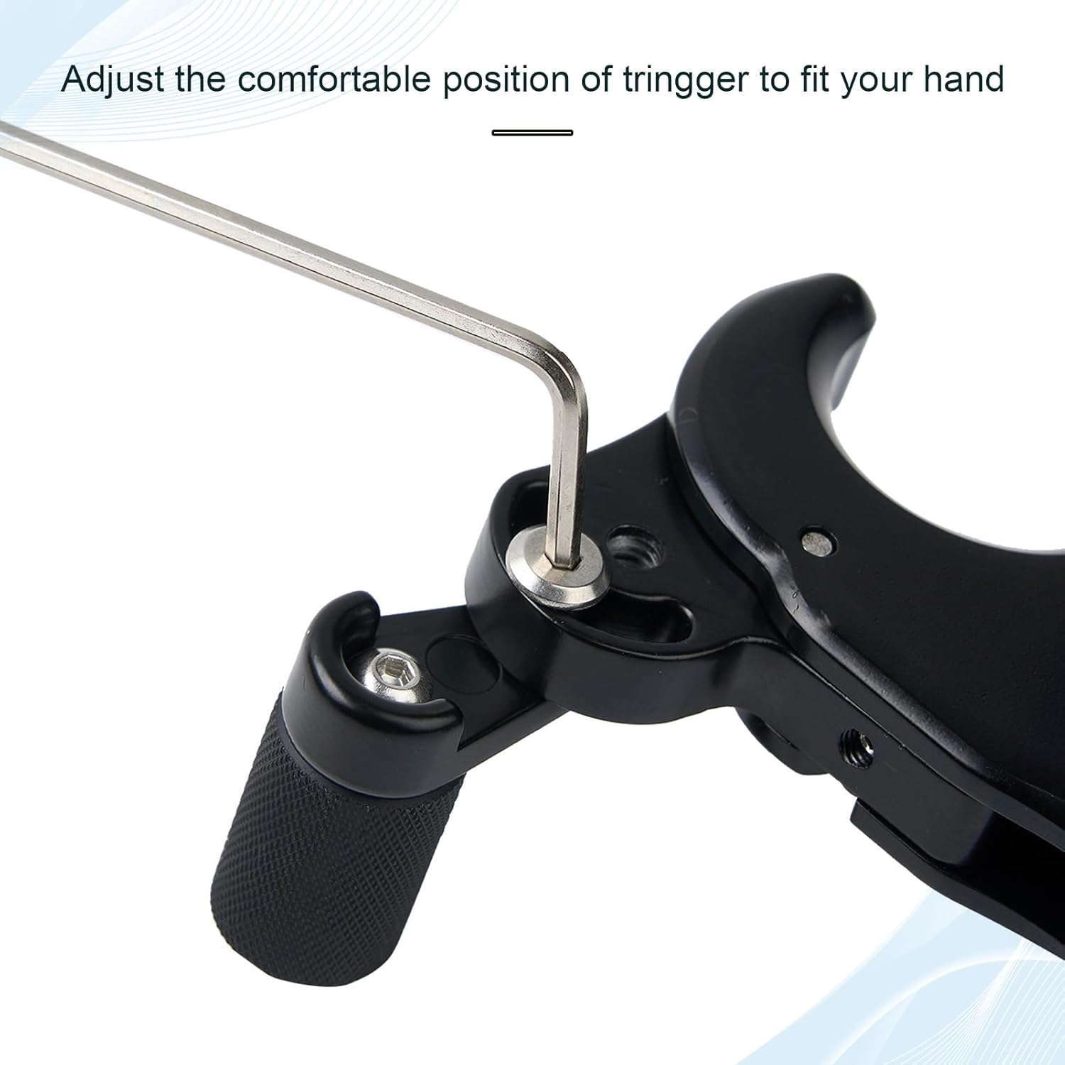 TOPARCHERY Compound Bow Release Archery Release Aids Thumb Release 360&deg;Rotating Bow Release, 4 Finger Bow Release, Aluminum, Compound Bow Accessories image number 4