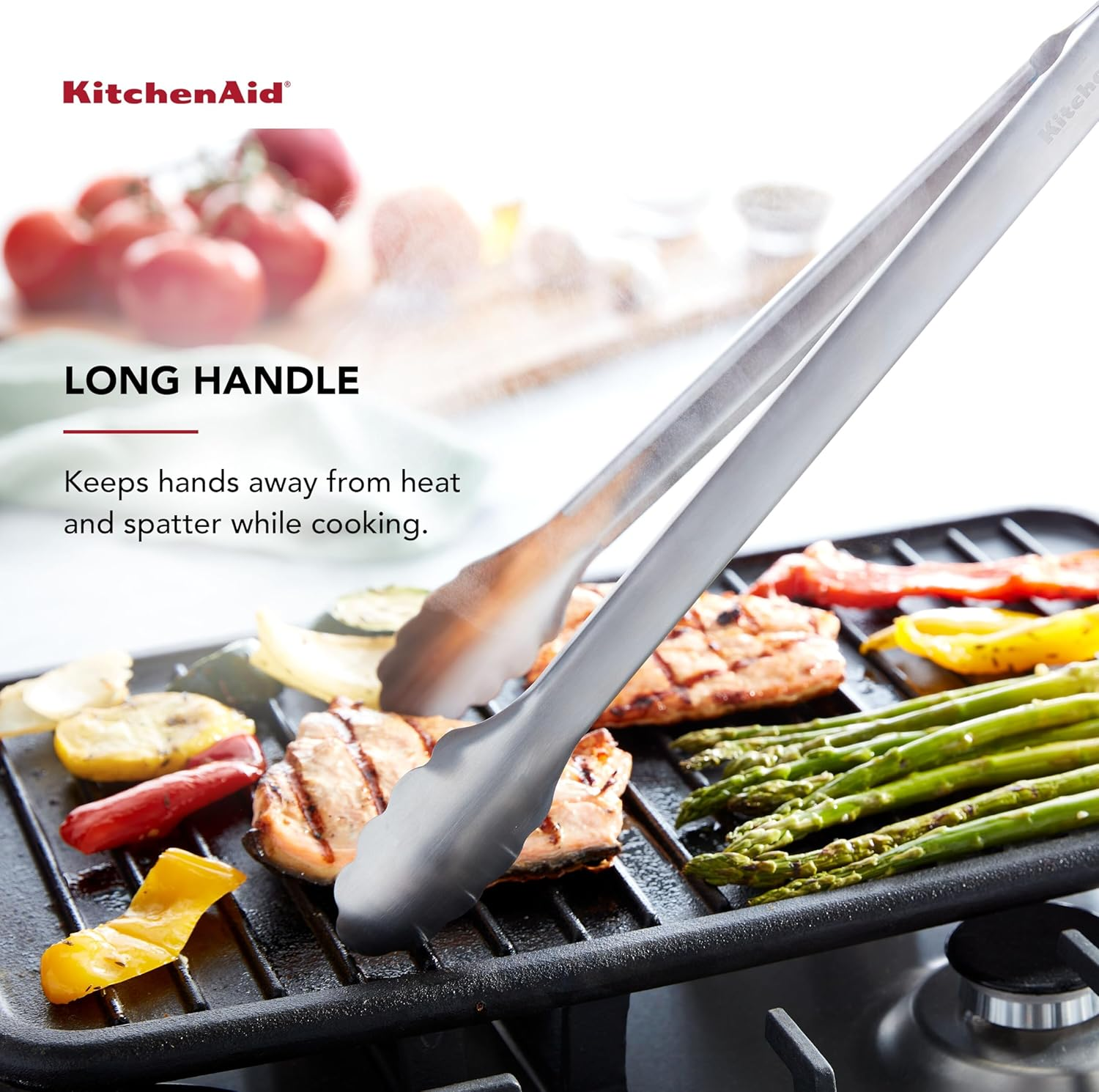 Kitchenaid Stainless Steel Long Tongs, 14 Inch image number 1