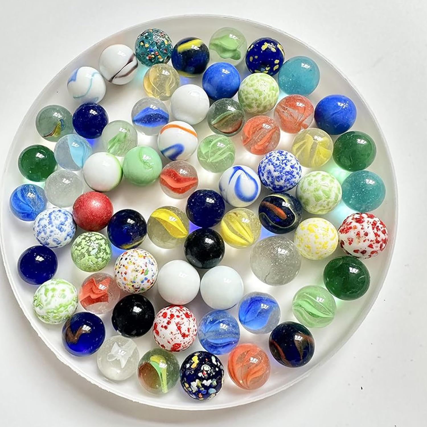 50 PCS of Colored Glass Marbles for Kids, Fun Retro Children'S Toys, Handmade Glass Marbles Suitable for Marbles, Game Toys image number 3