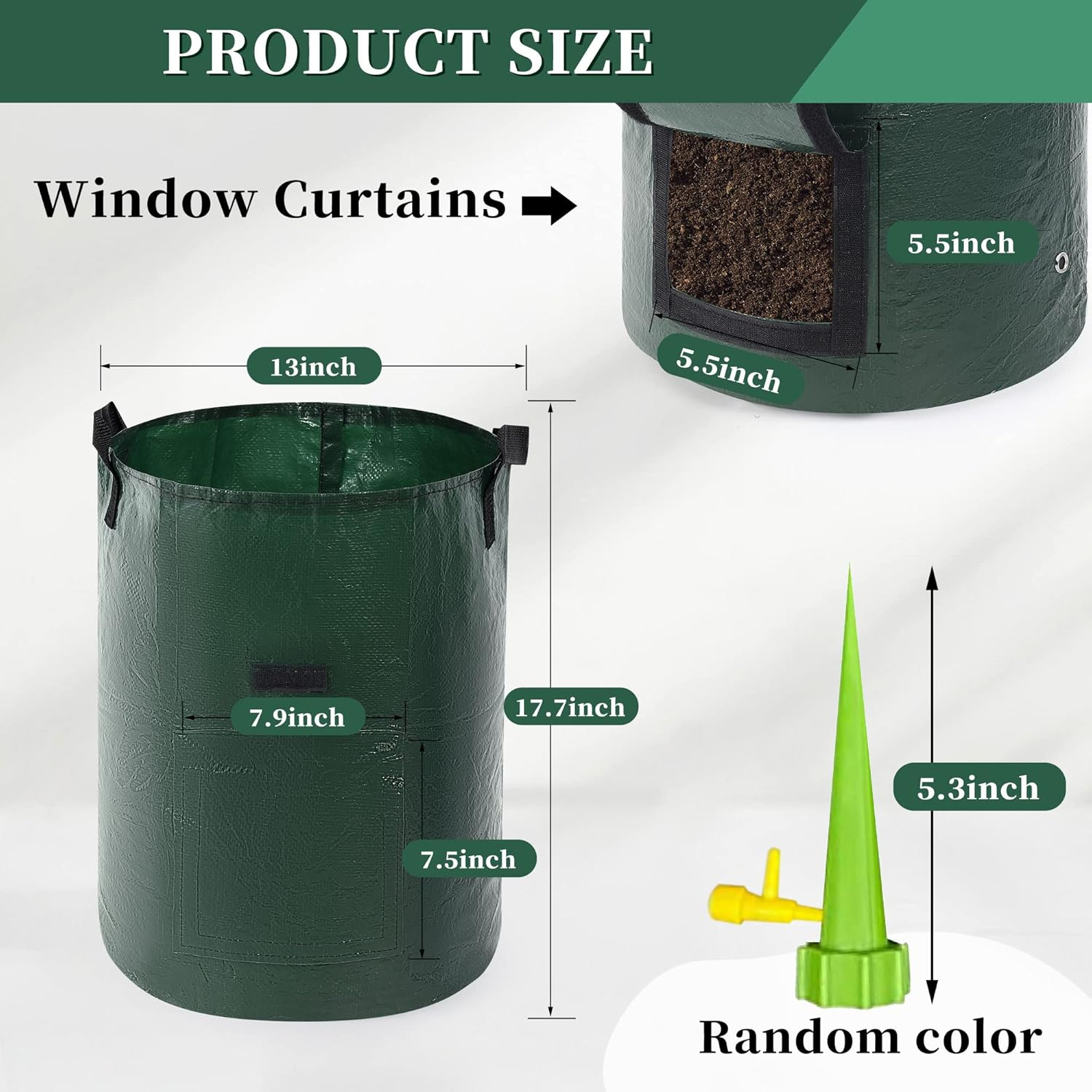 4 Pack 10 Gallon Potato Grow Bags Garden Planting Bags Potato Planter with Handles and Flap Aeration Heavy Duty for Growing Potatoes image number 6