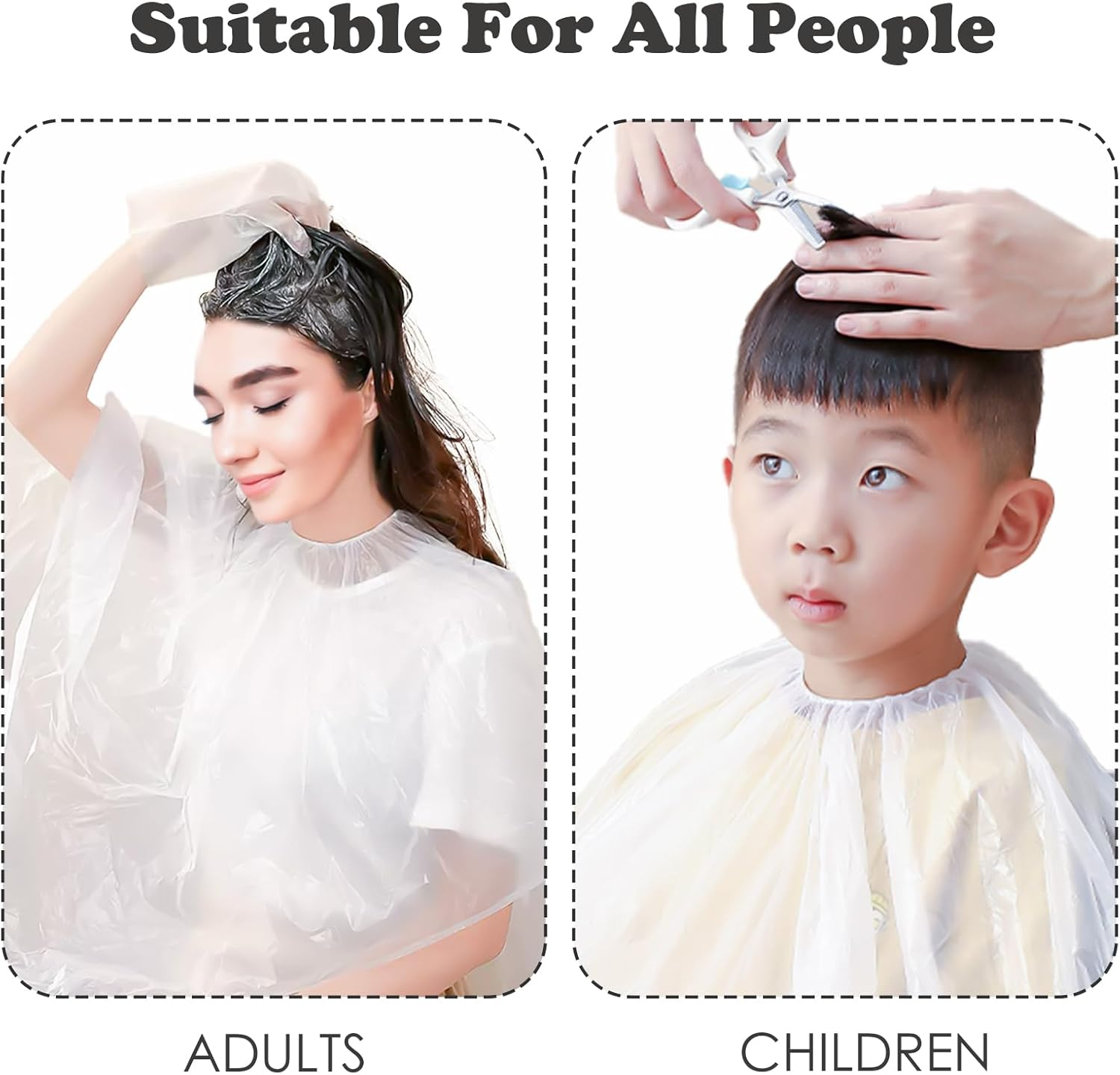 20Pcs Disposable Waterproof Hair Color Capes - Hair Dye and Styling Bibs for Home and Salon Use image number 5