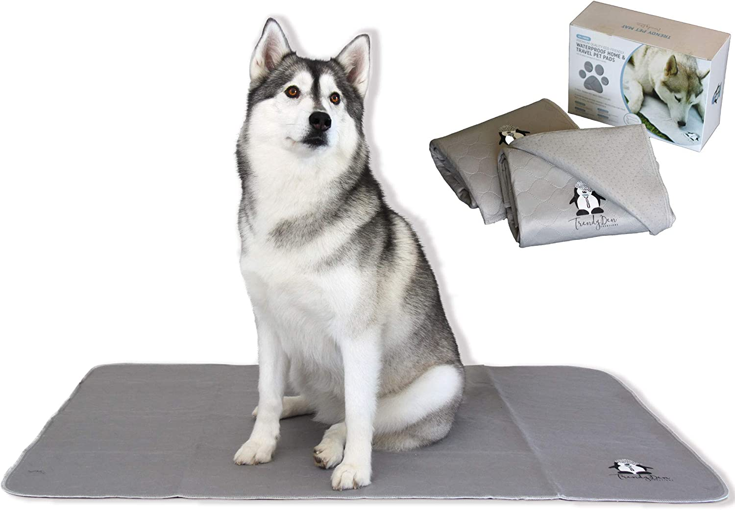 Washable Pee Pads for Dogs XL (2 Pack), Reusable Puppy Training Pads, Ultra Absorbent & Waterproof Pet Mat for Senior Dogs, Non-Slip, Floor & Furniture Protector (122Cm X 92Cm) by Trendy Den Creations image number 1