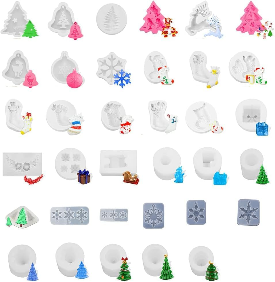 Biscuit Molds Kitchen Baking Handmade Christmas Themed Embossed Mould Dessert Fondant Casting Die Cupcake Chocolate, Smallthree Snowflake image number 6