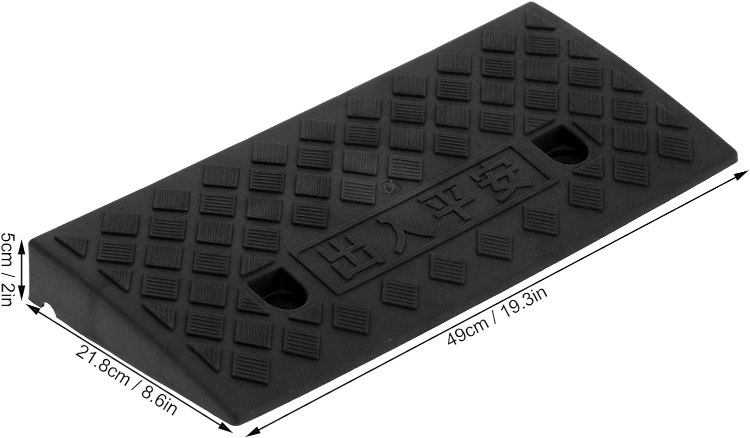 Threshold Ramp, 5Cm Curb Ramp Durable Portable for Car Vehicle Driveway Loading Dock Supplies(Black) image number 2