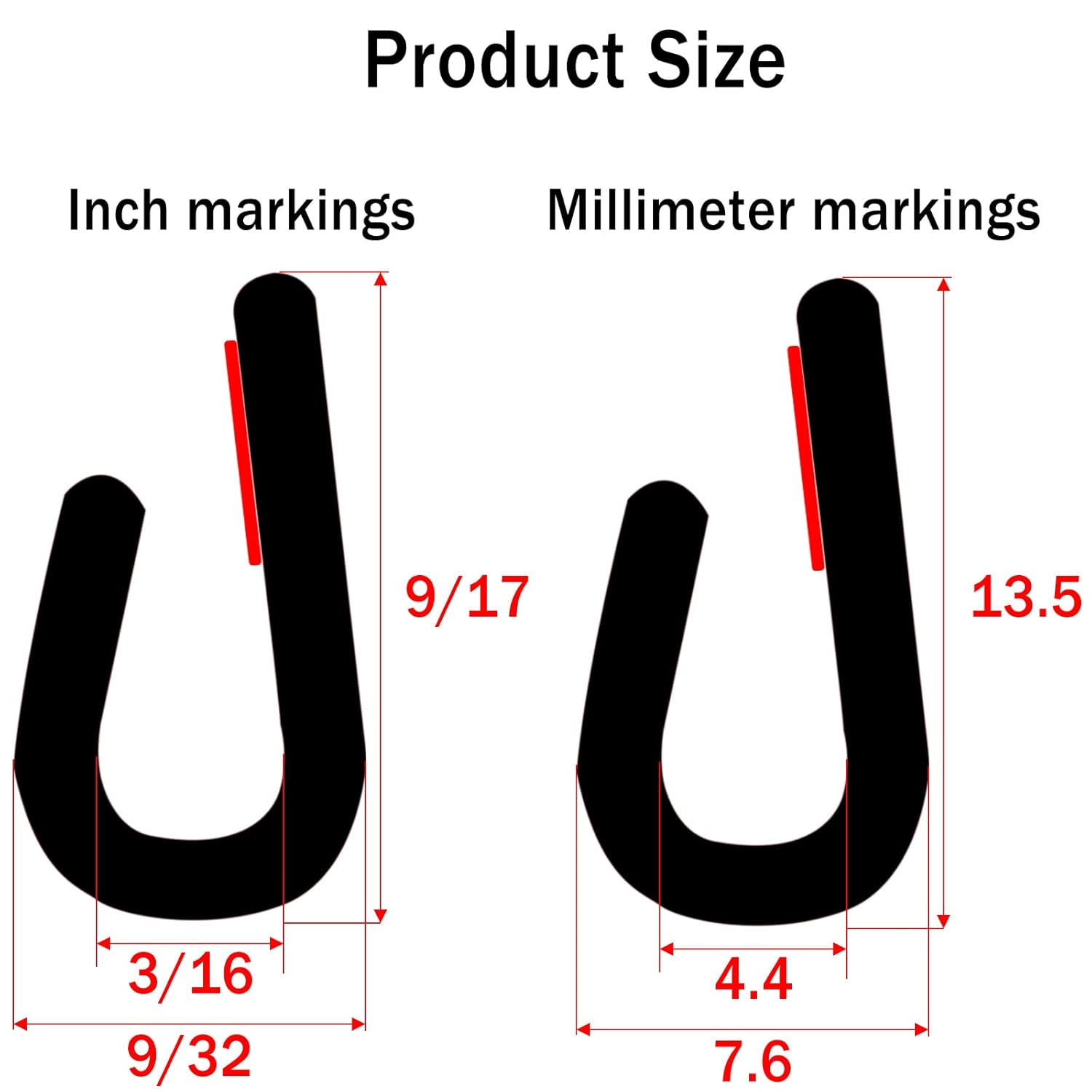 Car Door Edge Guards Self Adhesive Rubber U Channel Edge Trim Metal Edge Protection Guard for Most Car Doors, Hatches, Lockers, Panels (5Ft, Black) image number 5