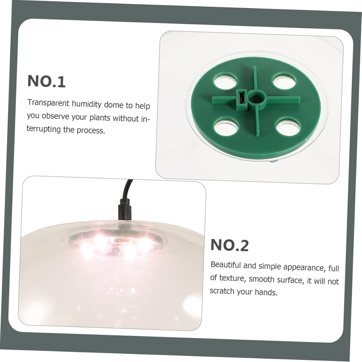 INOOMP 5Pcs Potted Plant Constant Temperature Cover Reusable Plant Dome for Greenhouse in Garden Humidity Domes image number 5