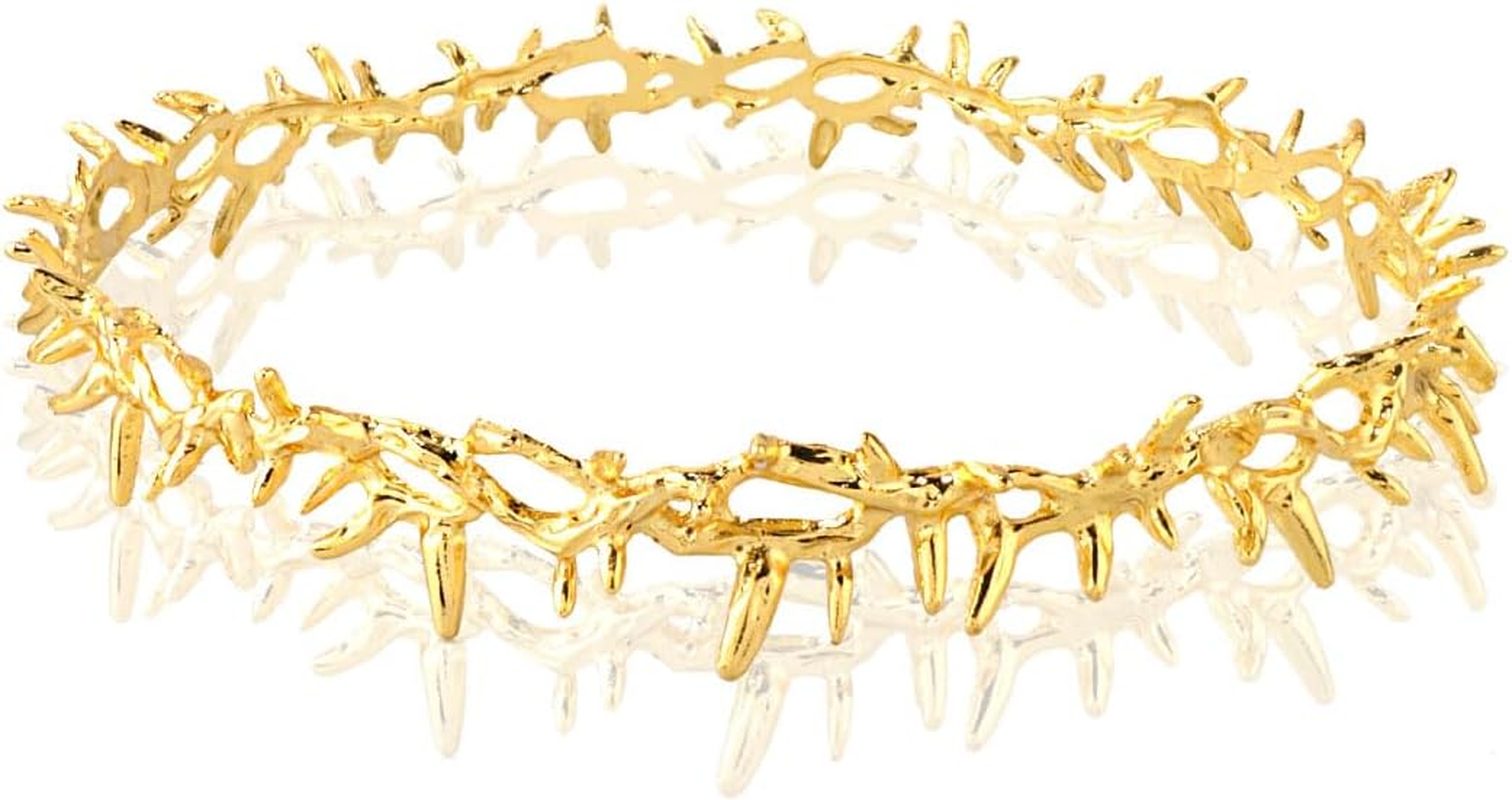 Queen King Alloy Thorn Headband Crown for Wedding Birthday Prom Costume Cosplay Headpiece