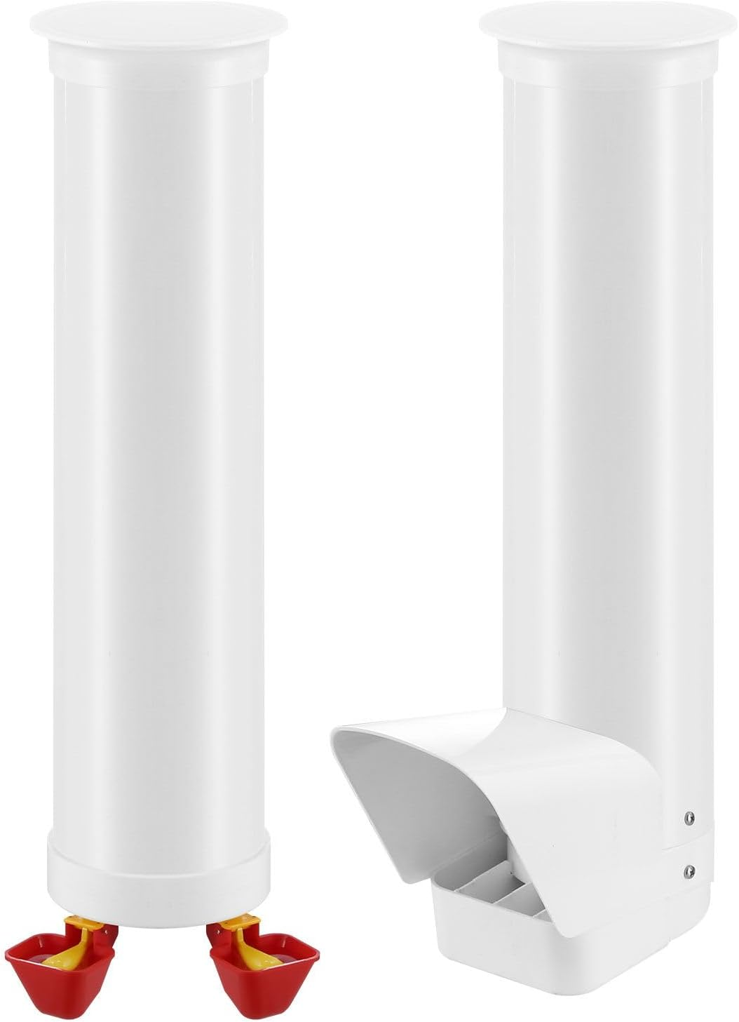 Pet Scene Chicken Feeder and Waterer Set, 3 Kg Poultry Chicken Feeder and 4 Litre Waterer System with Rain Cover,Automatic Water Dispenser Kit Auto Aviary Chook Chick Hen Quail Drinking Cup image number 2