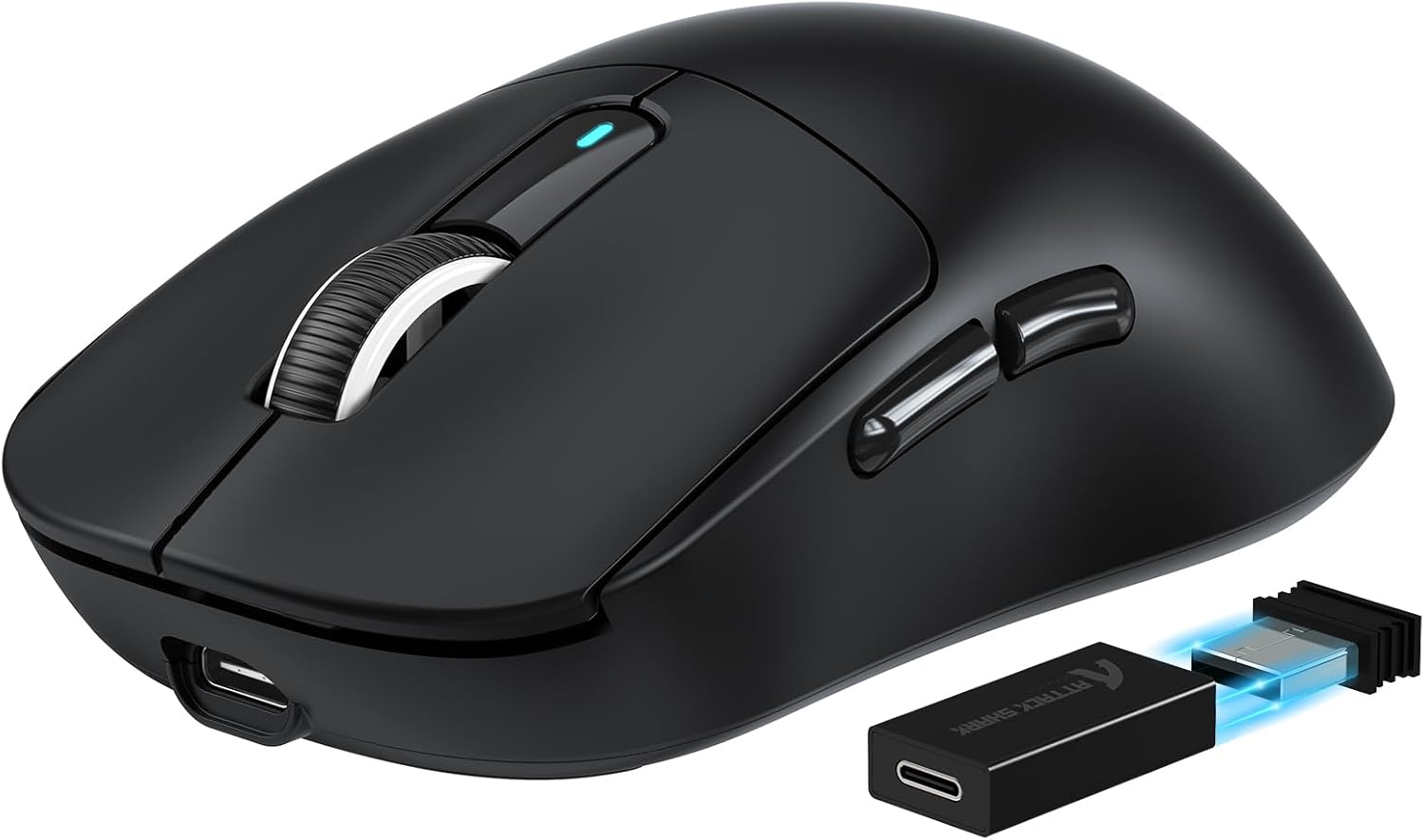 MANBASNAKE Attack Shark X3 Pro 4K/8K Hz Mouse, 59G Superlight BT/2.4G Wireless/Wired Gaming Mouse, Pixart PAW3395 Gaming Sensor, 26000 DPI, Programmable Buttons for Win11/Xbox/Ps/Mac(White)