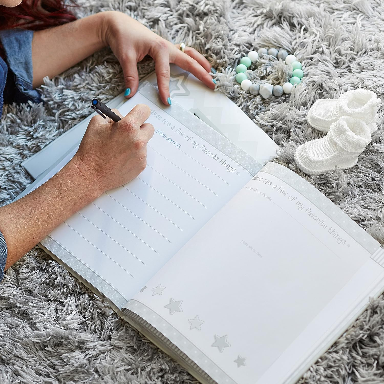 Lil Peach First 5 Years Dream Big Wordplay Baby Memory Book Journal, Pink image number 1