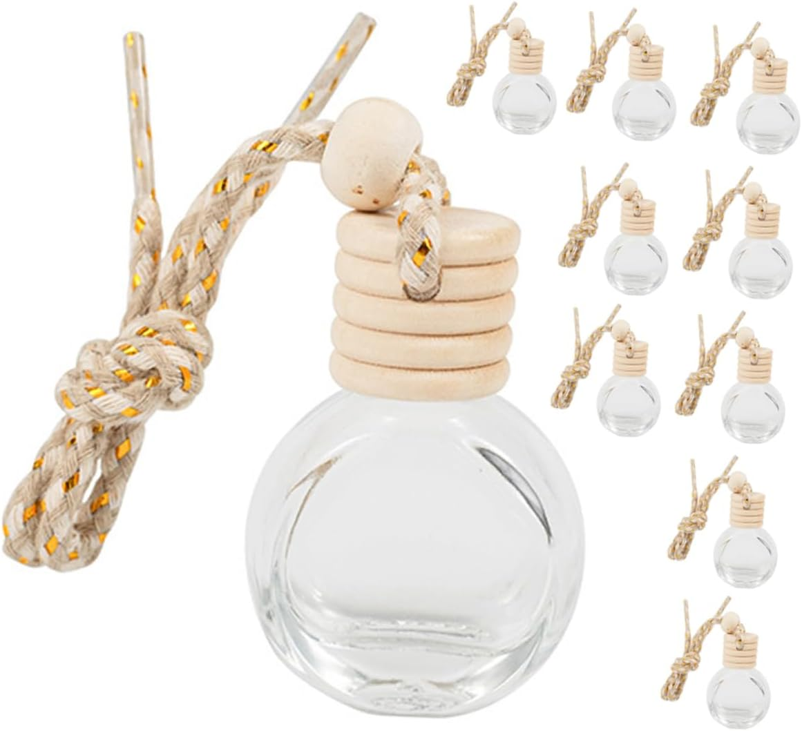 Ciieeo 3Sets Car Fragrance Diffusers Perfume Bottles Pendants Car Hanging Accessories Aromatherapy Perfume Diffuser 10Pcs*3