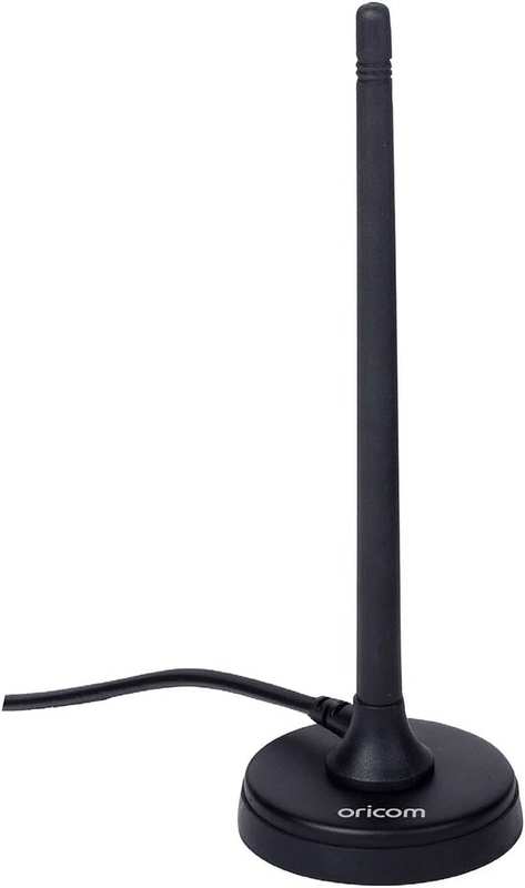 Oricom ANU025C 1Dbi Magnetic Roof Mount Antenna with FME to PL259 and SMA to FME Adaptor, Black