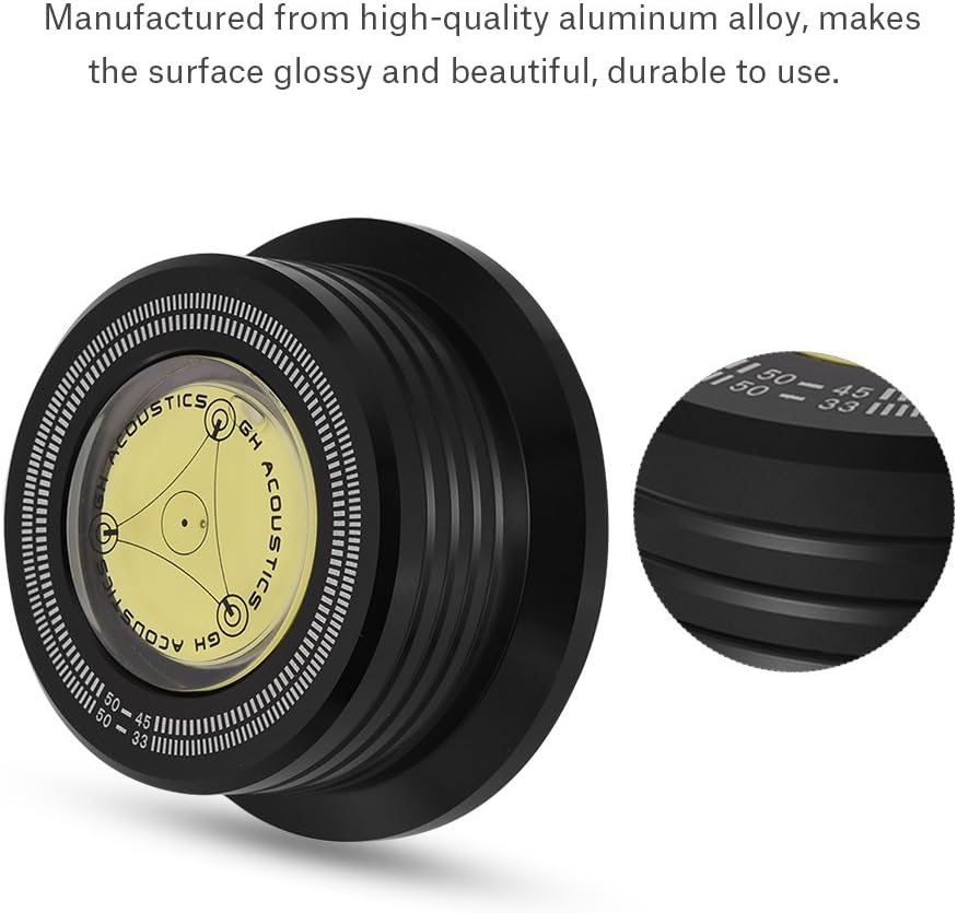 Bewinner 3 in 1 Record Clamp Record Weight Stabilizer 50Hz Turntable Disc Record Stabilizer Clamp with Bubble Level for LP Record Player, Great Record Stabilizer for LP Record image number 2