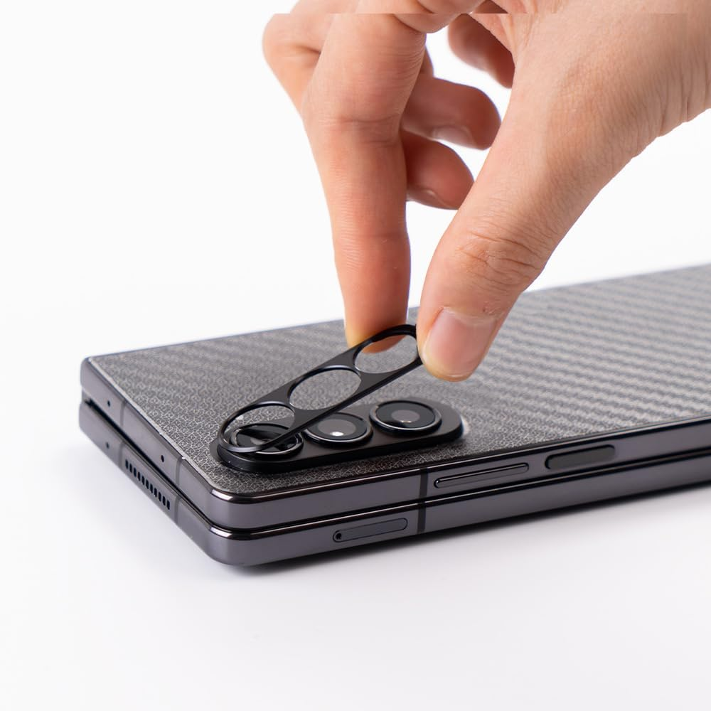 IBYWIND Screen Protector for Samsung Galaxy Z Fold 5 5G,2 Pack 9H Tempered Glass+1 Pack Metal Camera Len Protector+1 Back Film,Hd Clear,Bubble Free,Easy Install,Fingerprint Compatible image number 5