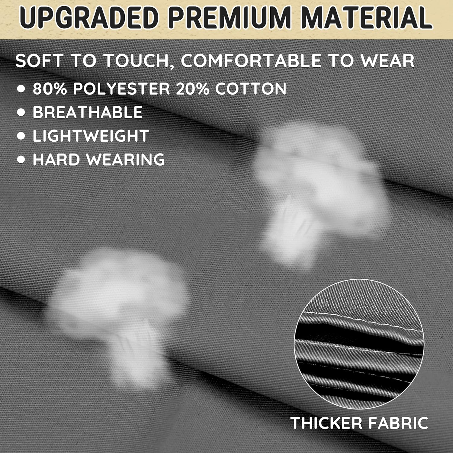 Chef Apron for Men and Women Wash Free Bib Apron with 2 Pockets Water & Oil Proof Adjustable Aprons Professional for Cooking Kitchen Gardening Painting BBQ - Grey image number 5