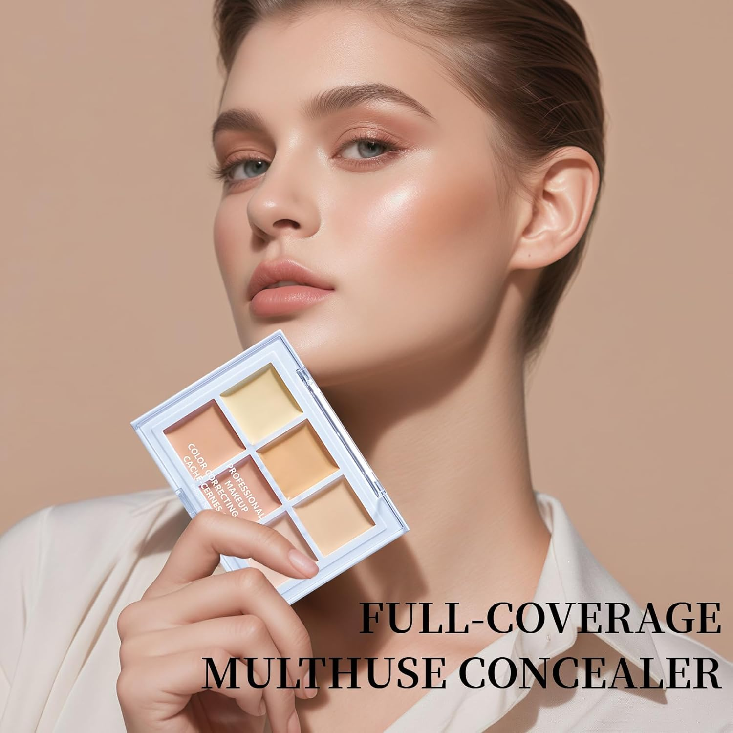 DAGEDA 6 Colors Concealer Palette, Full Coverage Smooth Color Corrector Cream, Long Lasting and Water-Proof Colour Correcting Concealer, Multi-Functional Concealing Palette for Face Makeup (02 Light) image number 5