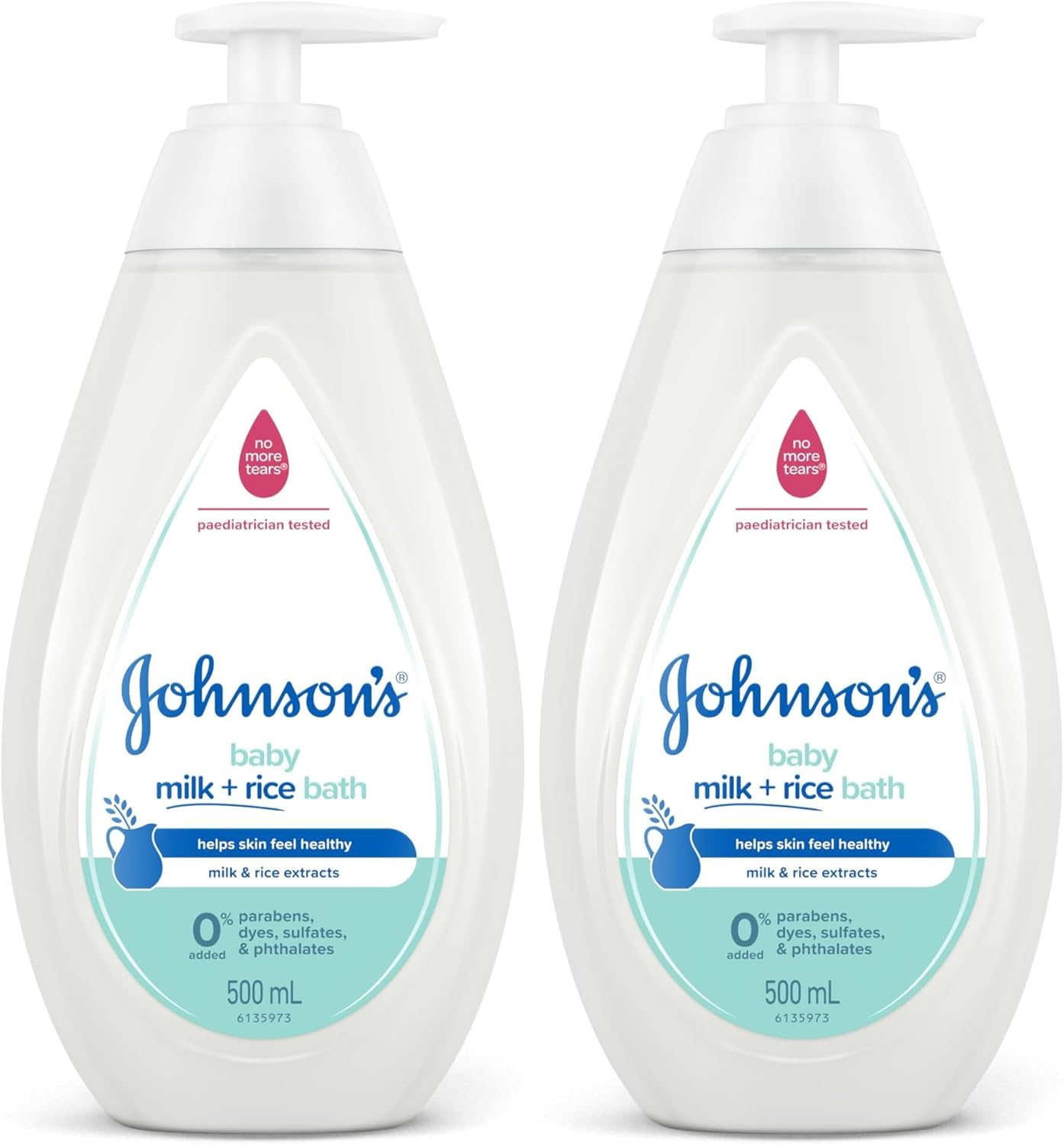 Johnson'S Baby Milk + Rice Gentle Nourishing Moisturising Tear-Free Baby Bath 500Ml image number 2