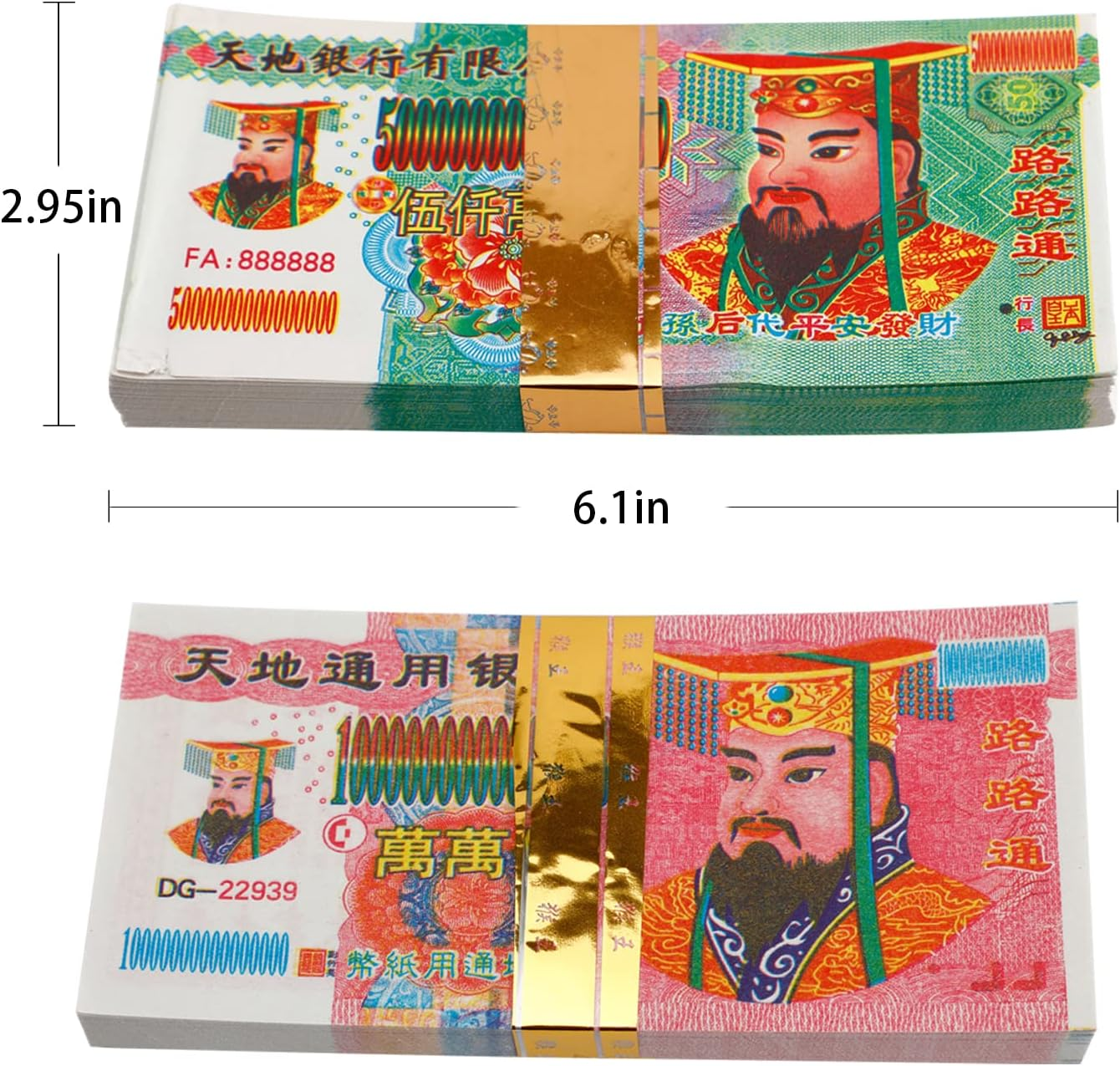 800Pcs Joss Paper Ancestor Money Traditional Chinese Blessing for Ancestors Hell Bank Note Ancestor Money Sacrificial Items for Tomb-Sweeping Day